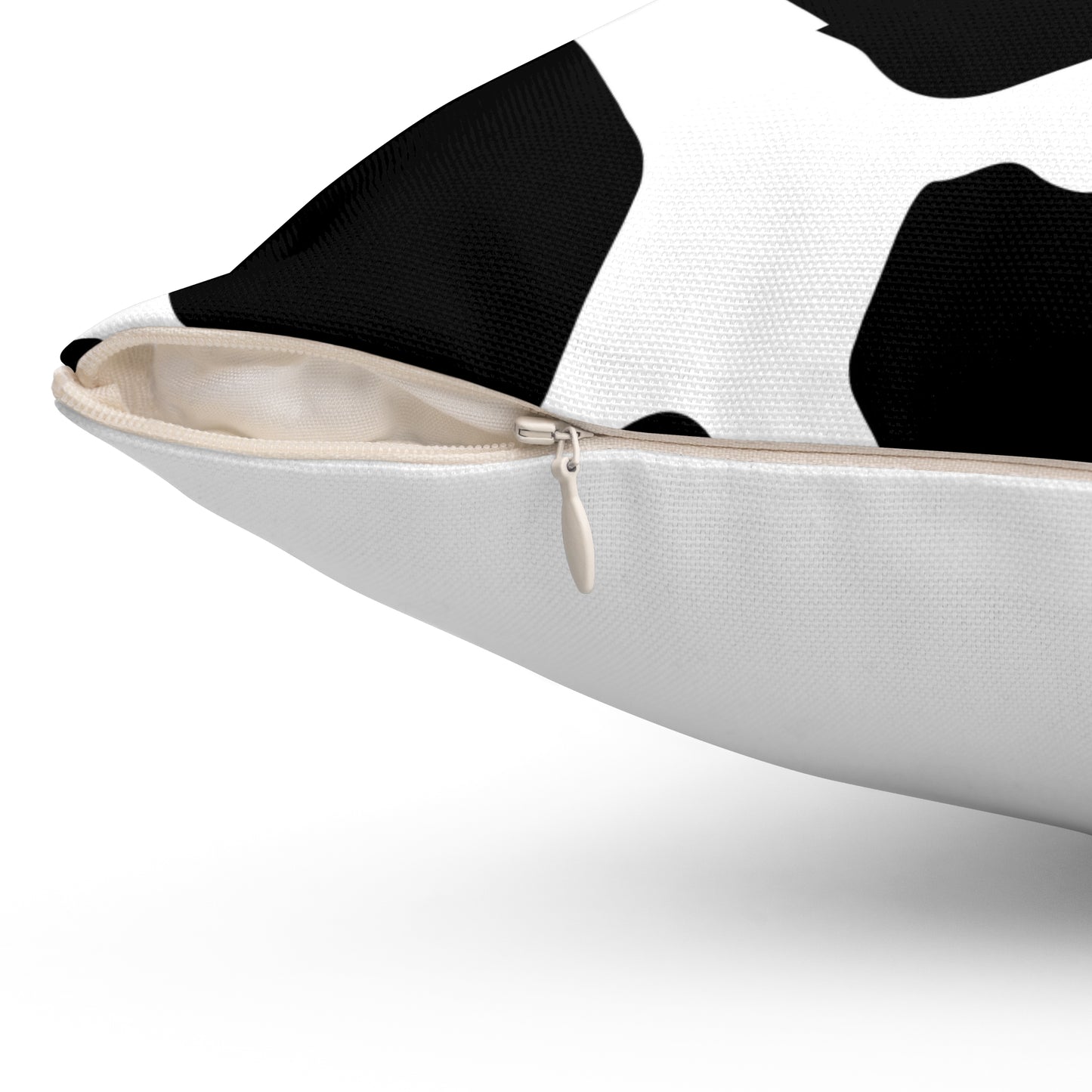 Cow Print (Dual) White Throw Pillow