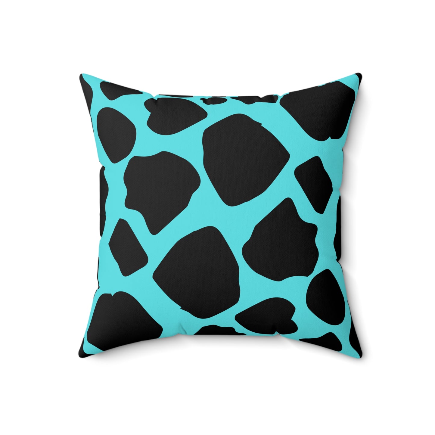 Cow Print (Dual) Turquoise Throw Pillow