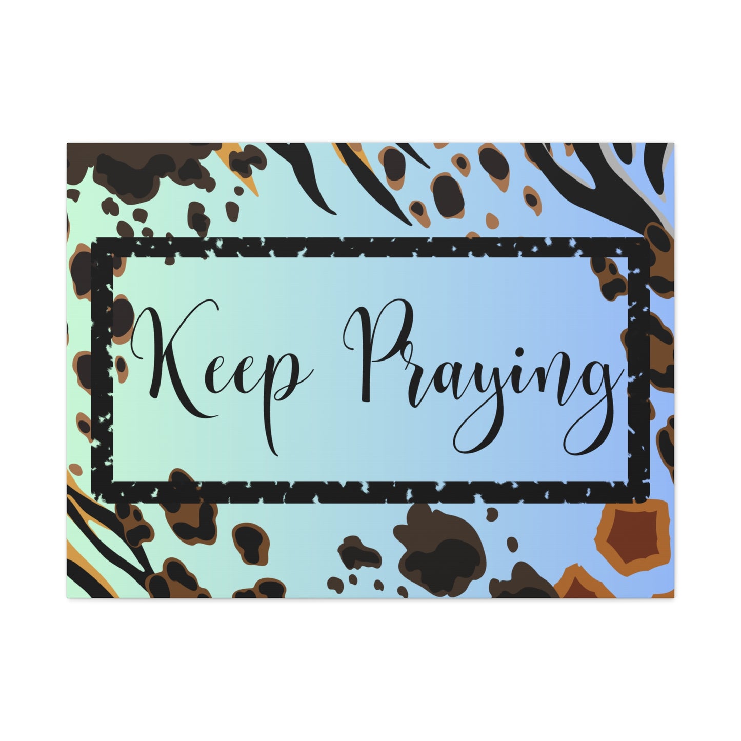 Christian Wall Art: Keep Praying (Wood Frame Ready to Hang)