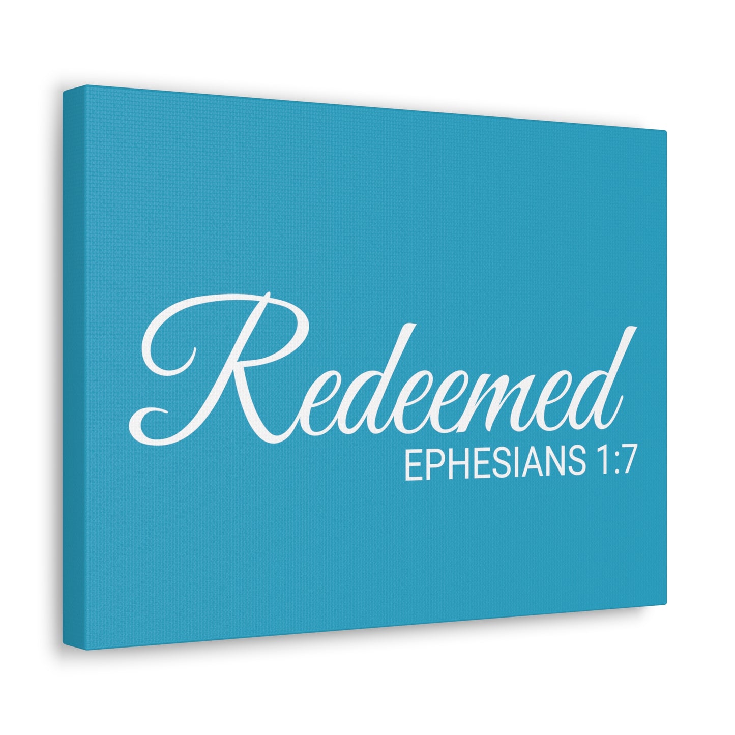 Christian Wall Art "Redeemed" Verse Ephesians 1:7 Ready to Hang Unframed