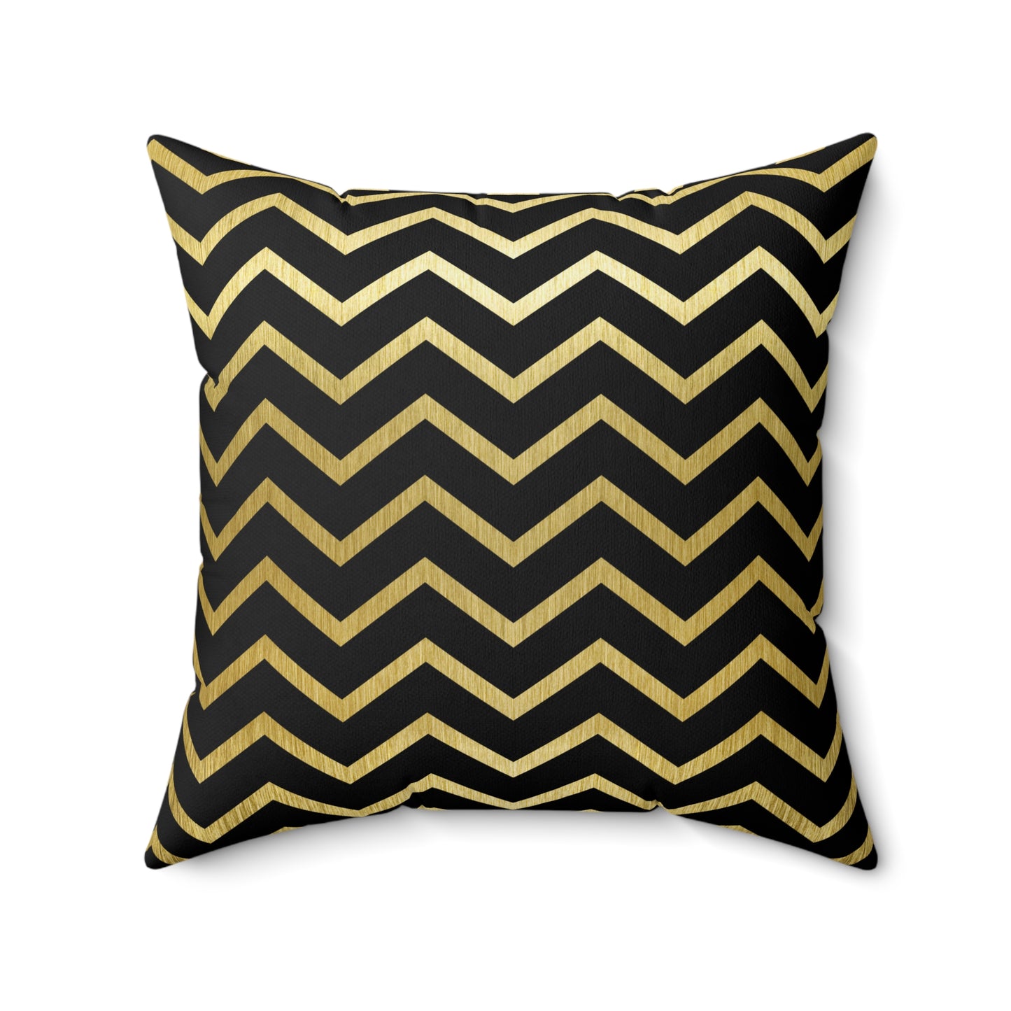 Chevron Black and Gold Throw Pillow