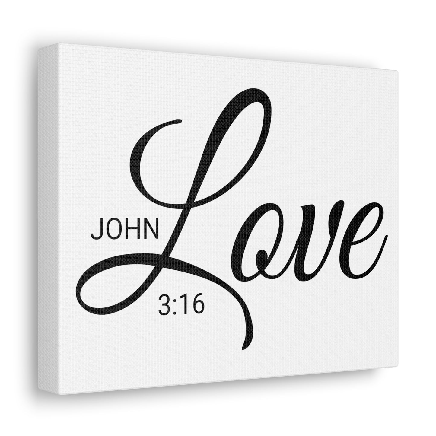 Christian Wall Art "Love" Verse John 3:16 Ready to Hang Unframed