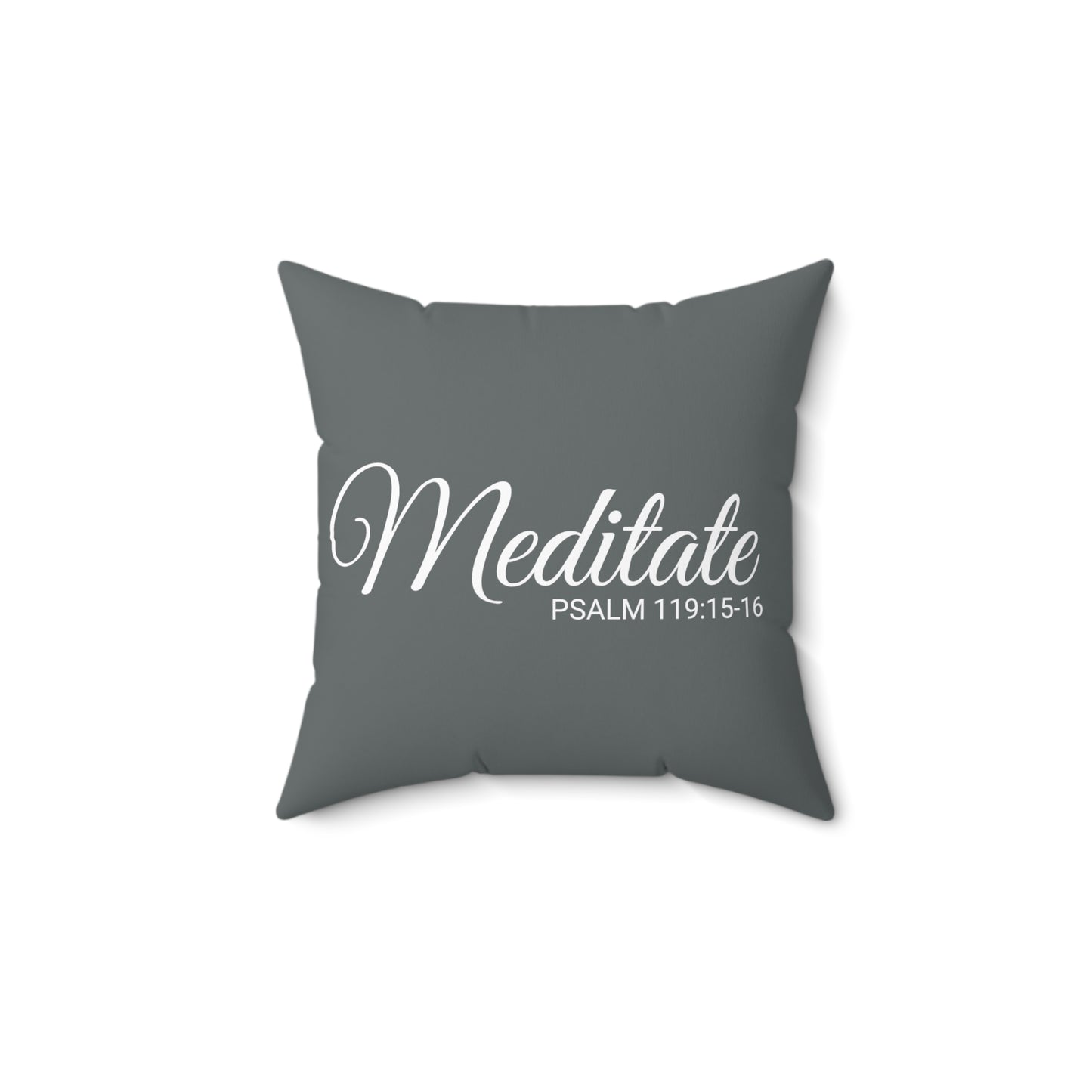 Scripture Meditate Psalm 119:15-16 Bible Verse Pillow