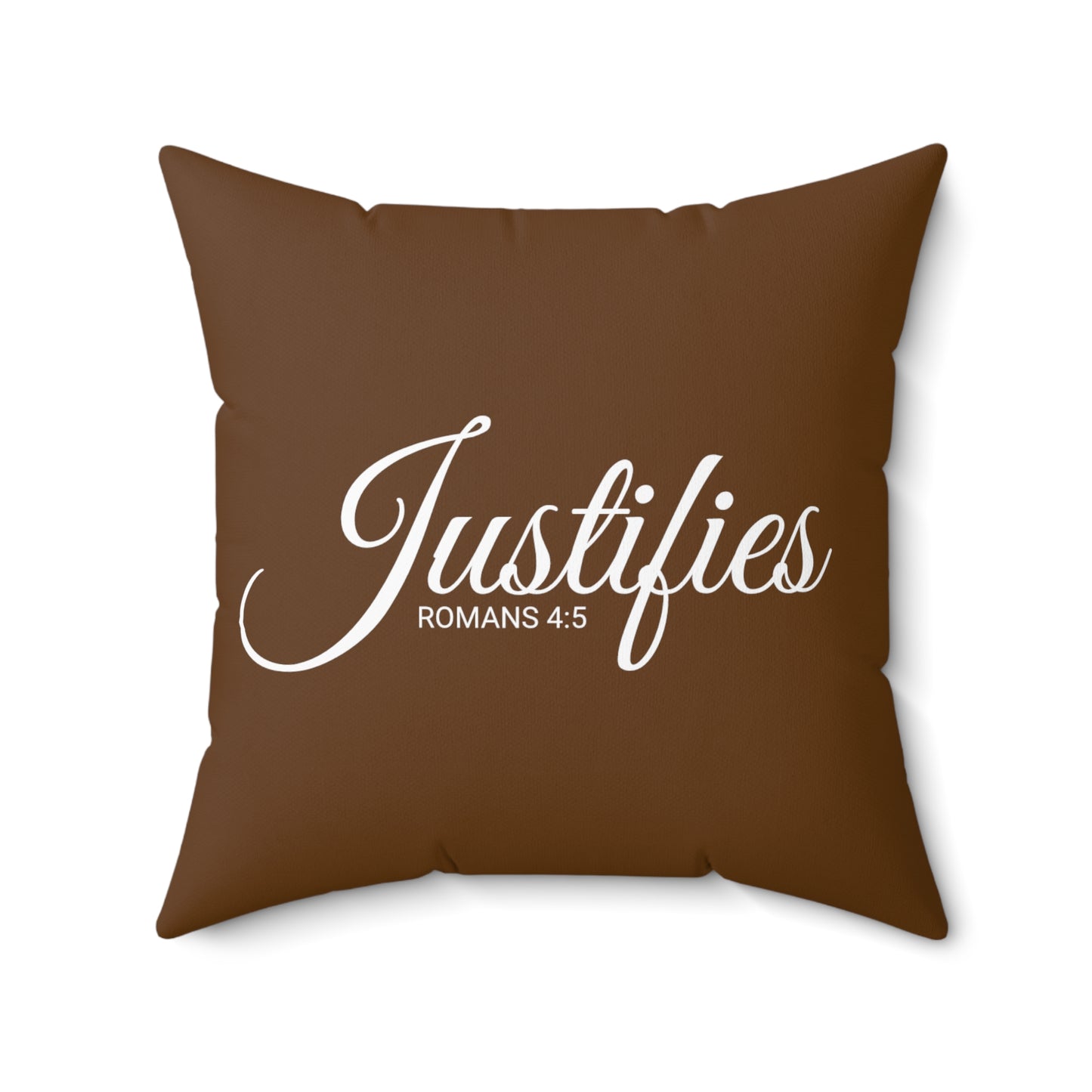 Scripture Justifies Romans 4:5 Bible Verse Pillow