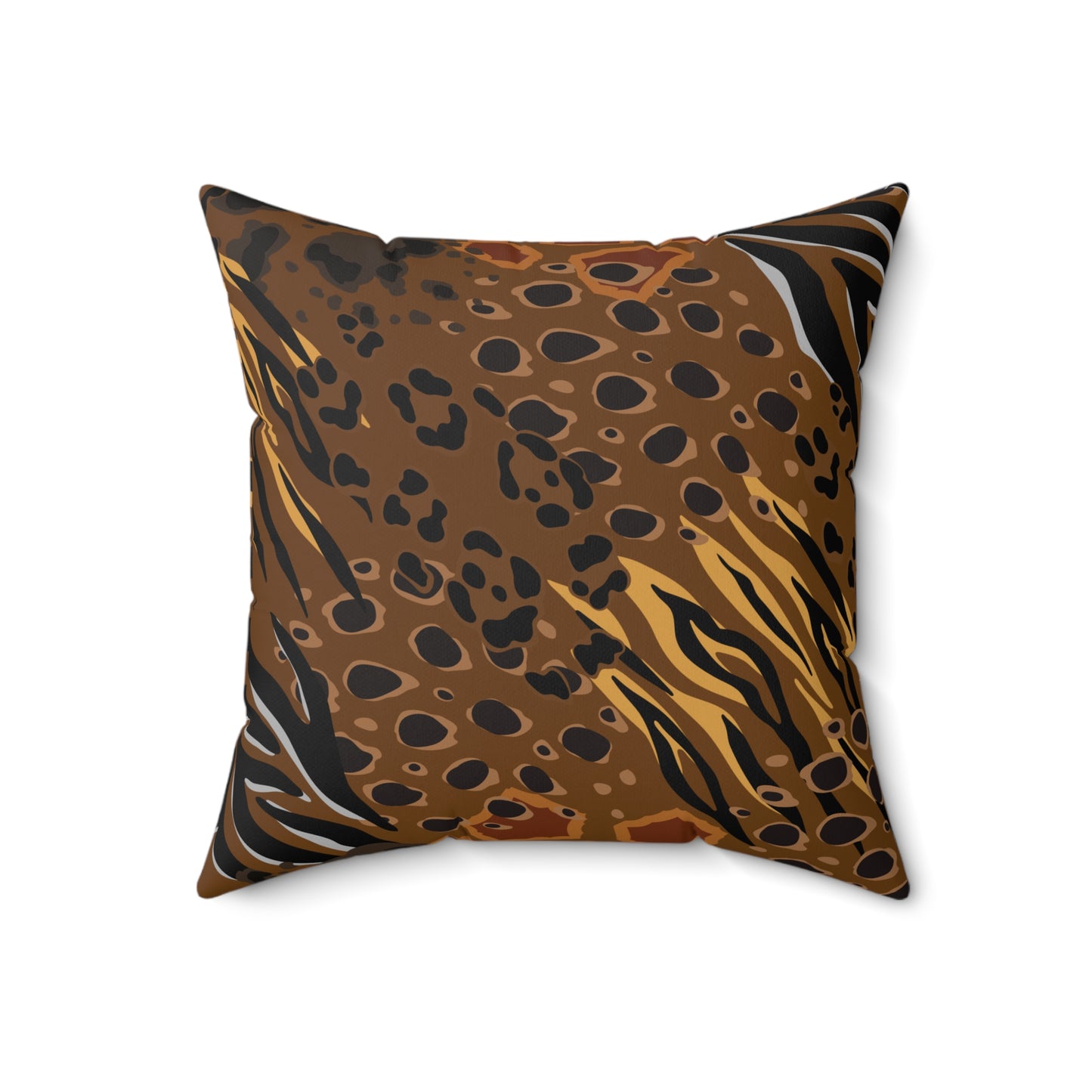 Animal Print Brown Throw Pillow