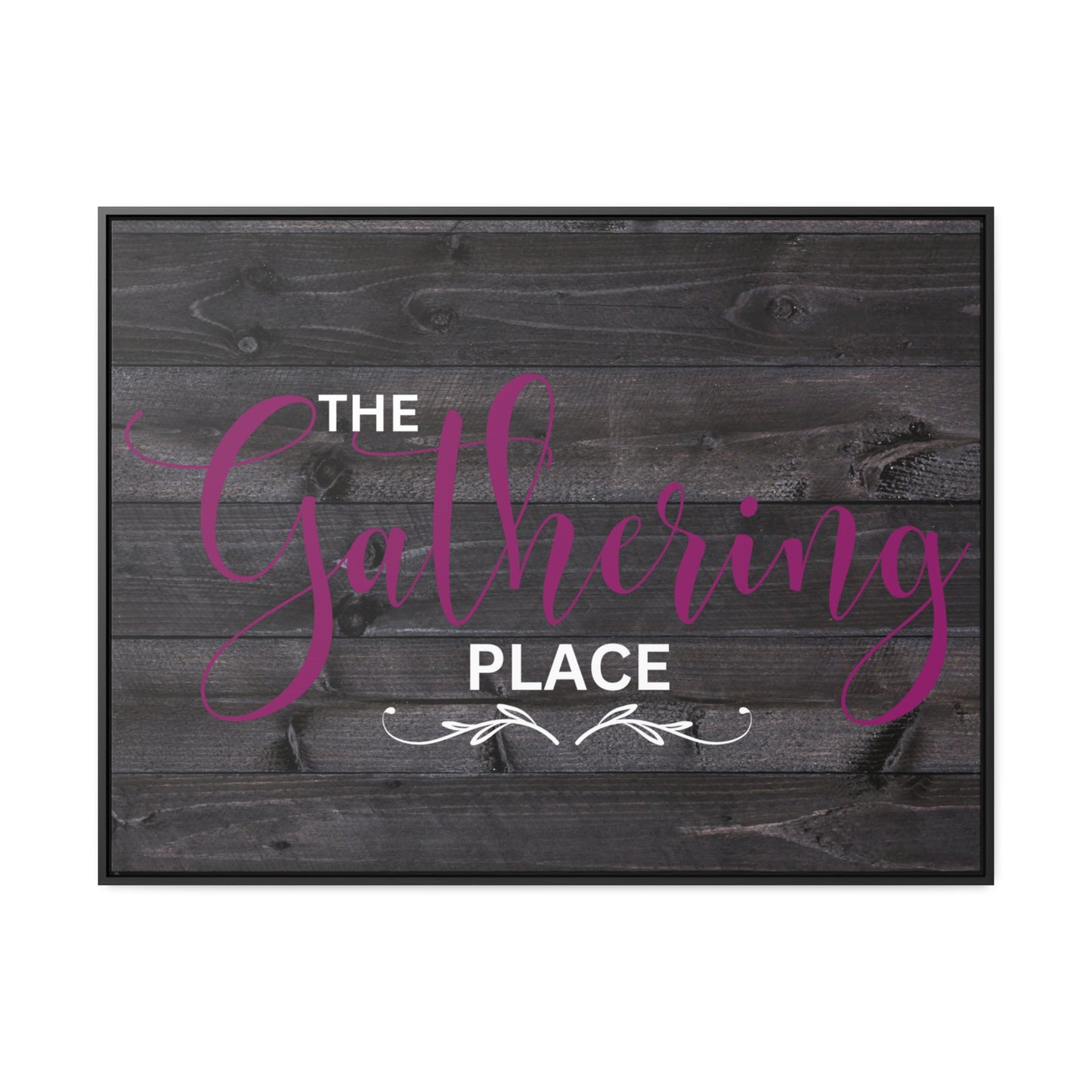 Christian Wall Art: The Gathering Place (Floating Frame)