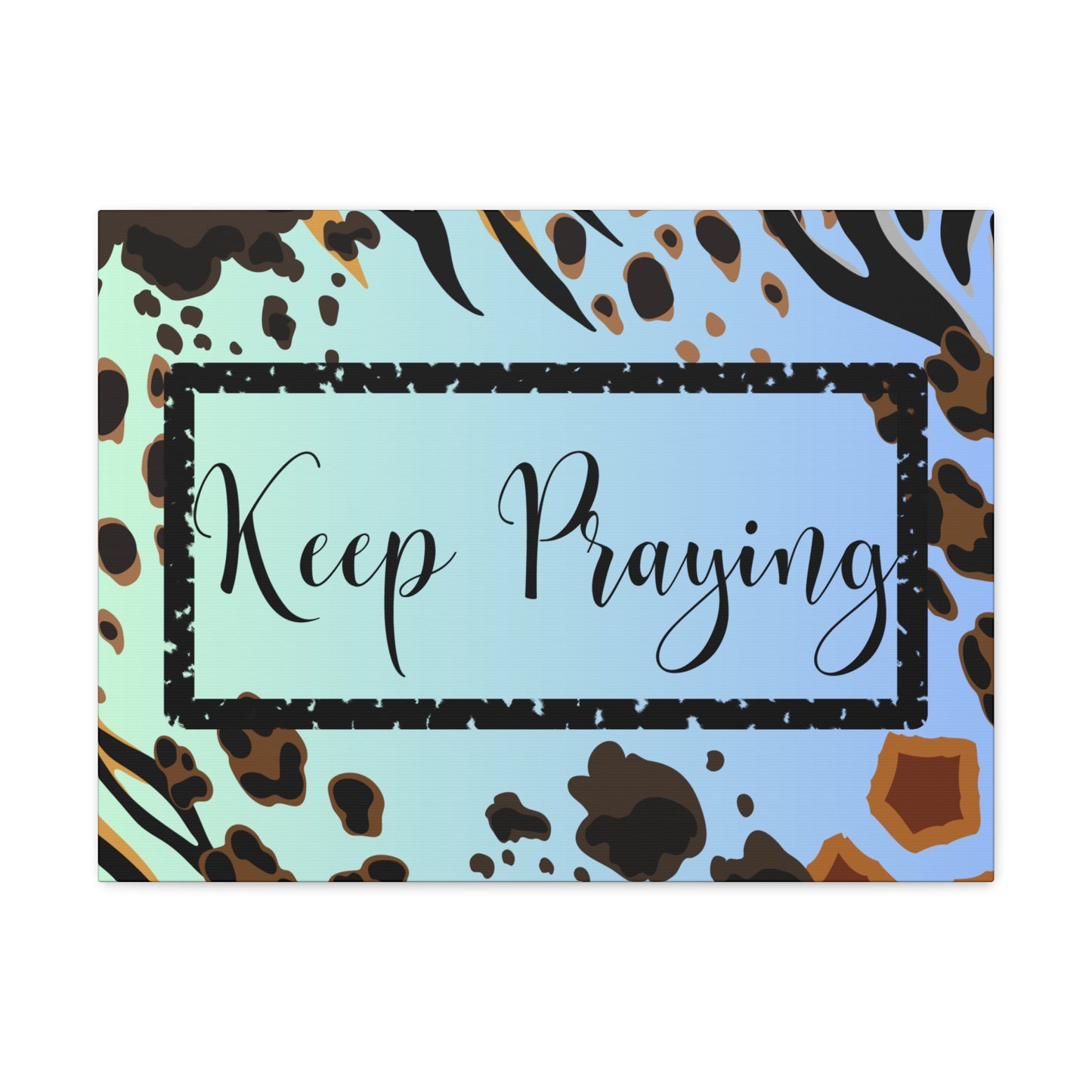 Christian Wall Art: Keep Praying (Wood Frame Ready to Hang)