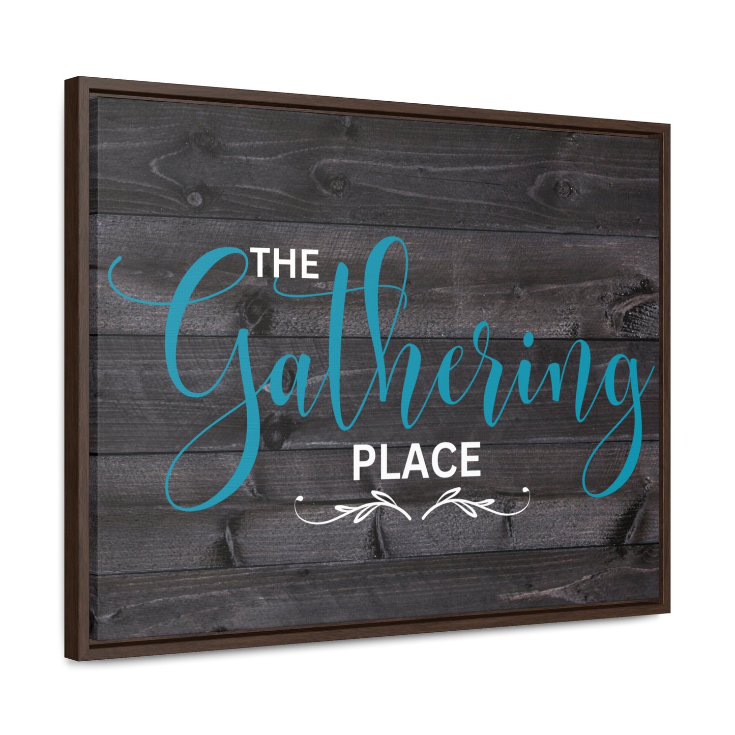 Christian Wall Art: The Gathering Place (Floating Frame)