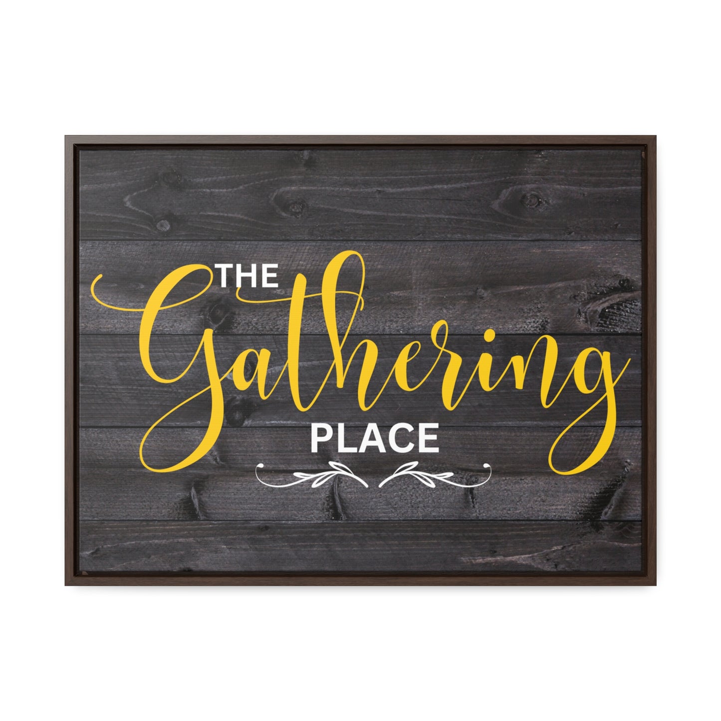 Christian Wall Art: The Gathering Place (Floating Frame)