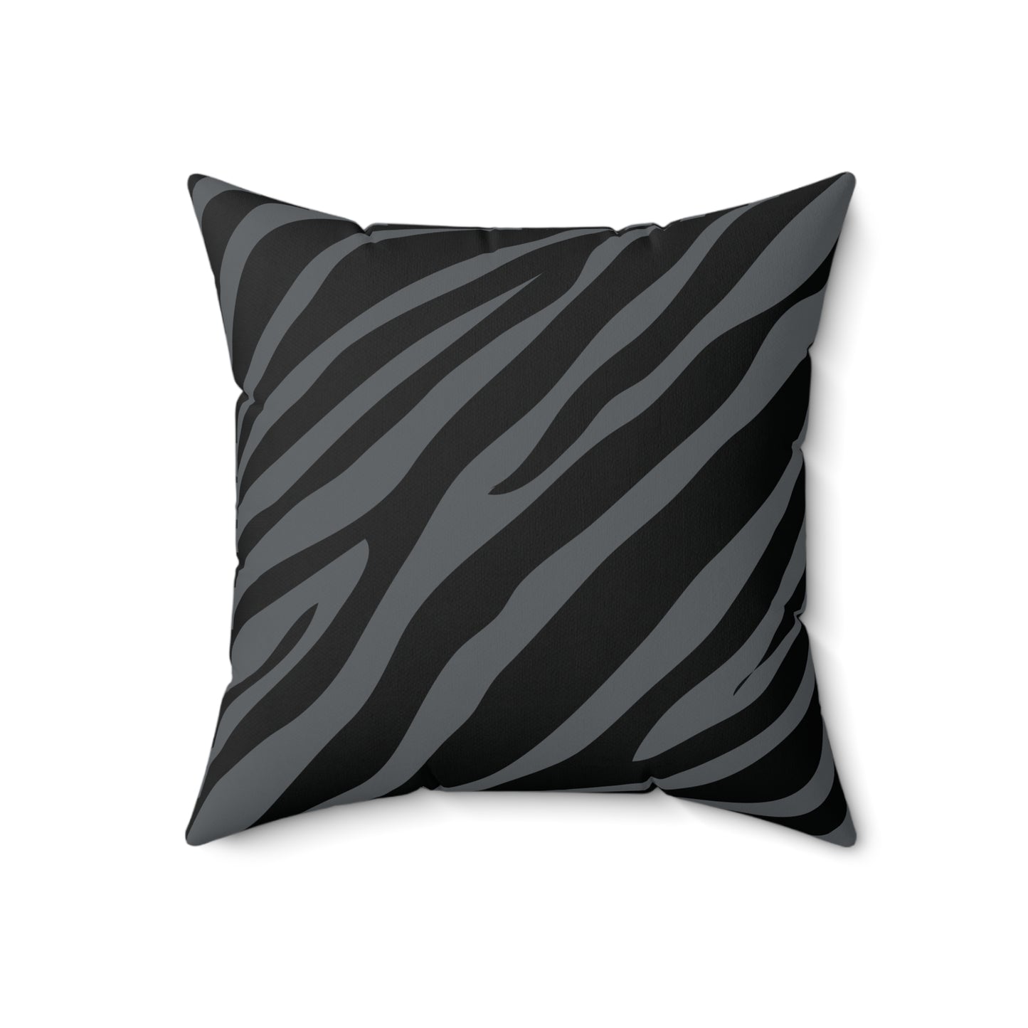 Zebra Print Gray Throw Pillow