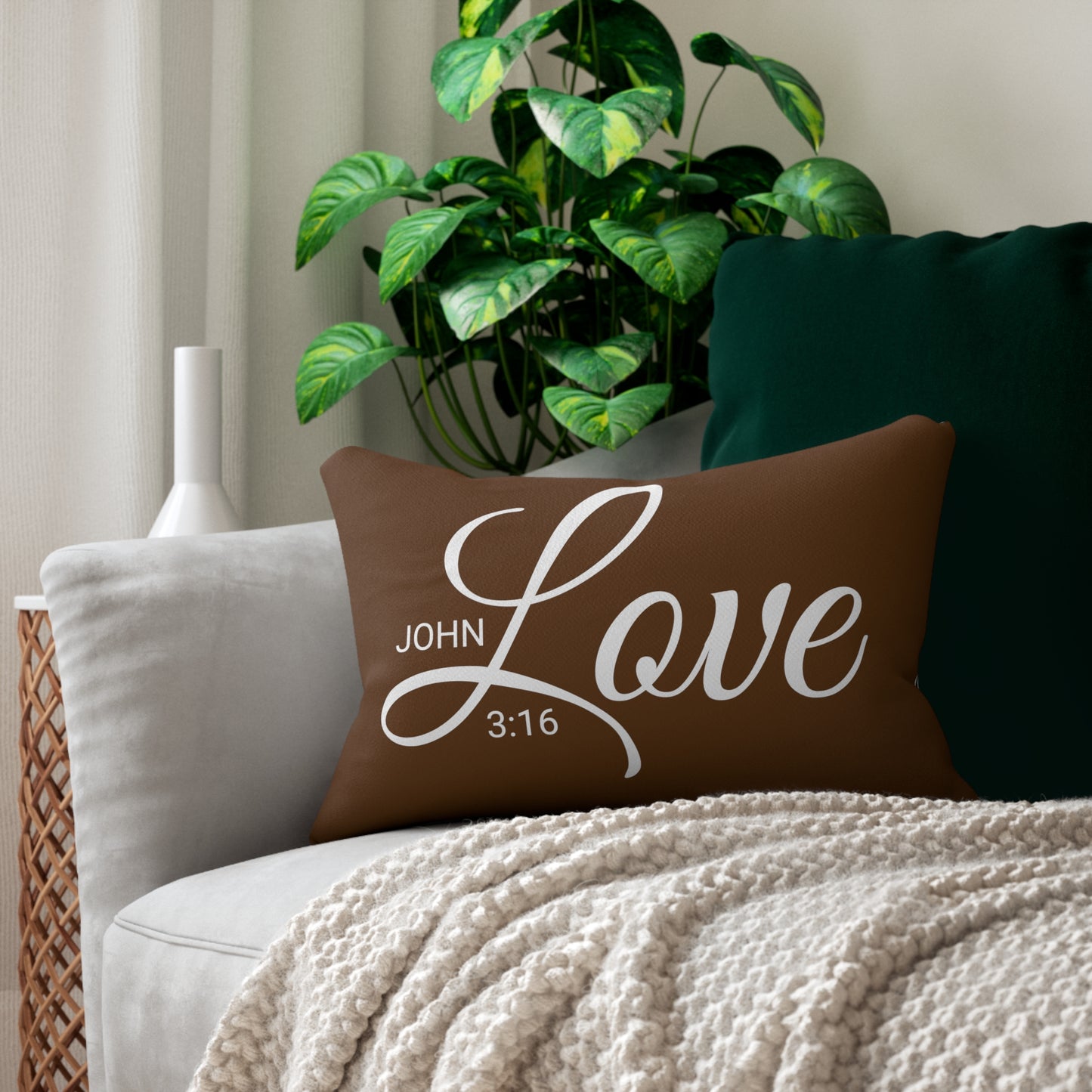 Scripture Love John 3:16 Bible Verse Pillow