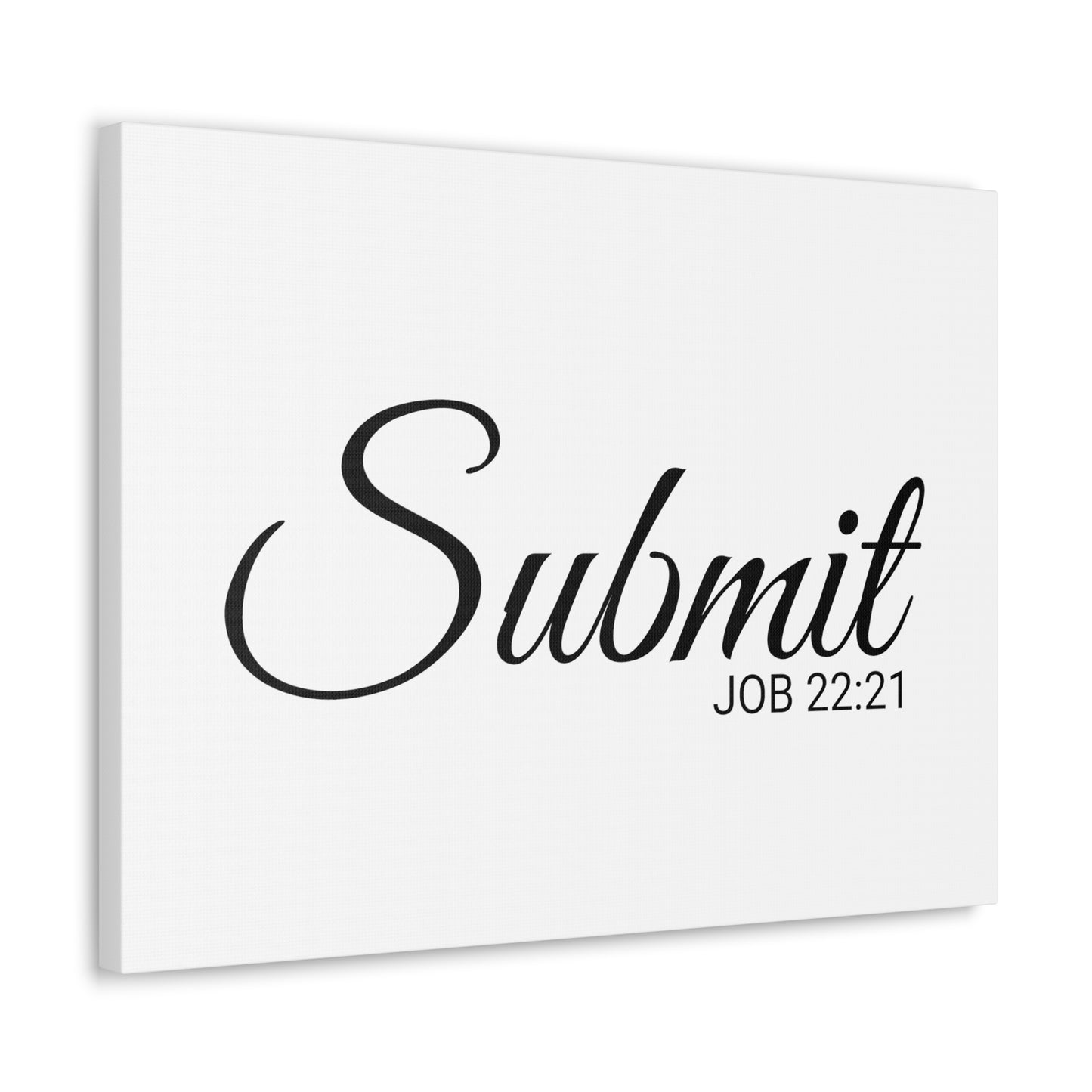 Christian Wall Art "Submit" Verse Job 22:21 Ready to Hang Unframed