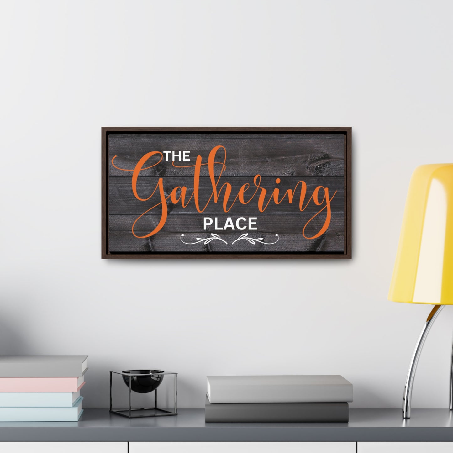 Christian Wall Art: The Gathering Place (Floating Frame)