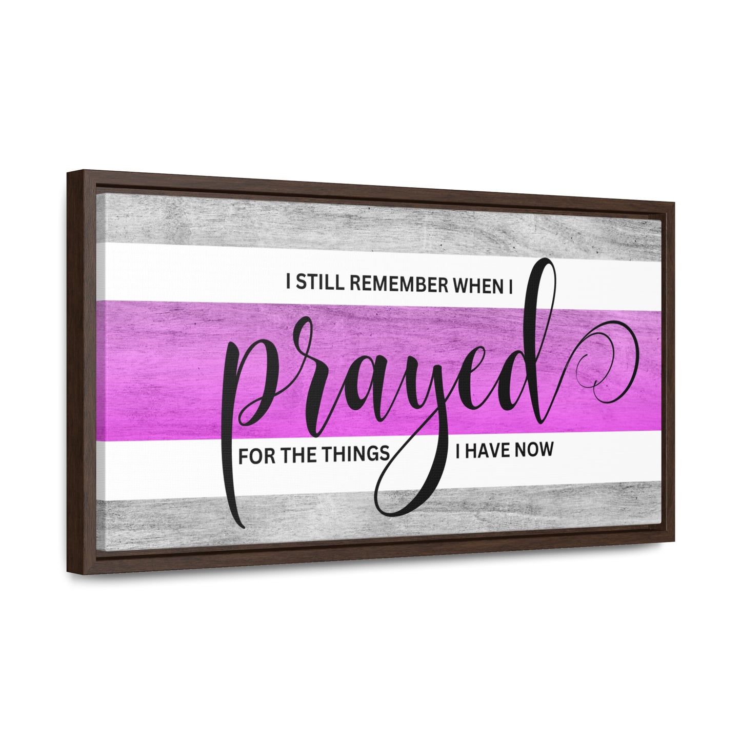 Christian Wall Art: Prayed For (Floating Frame)