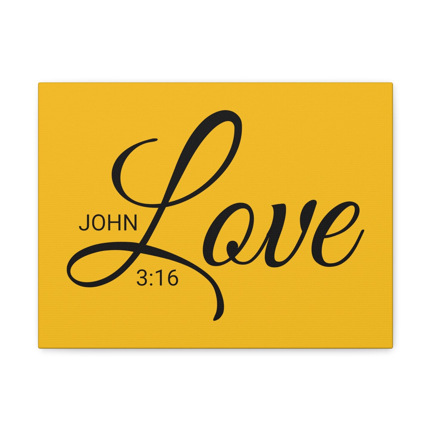 Christian Wall Art "Love" Verse John 3:16 Ready to Hang Unframed