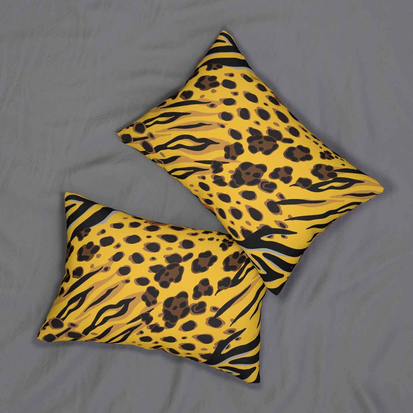 Animal Print Gold Accent Pillow