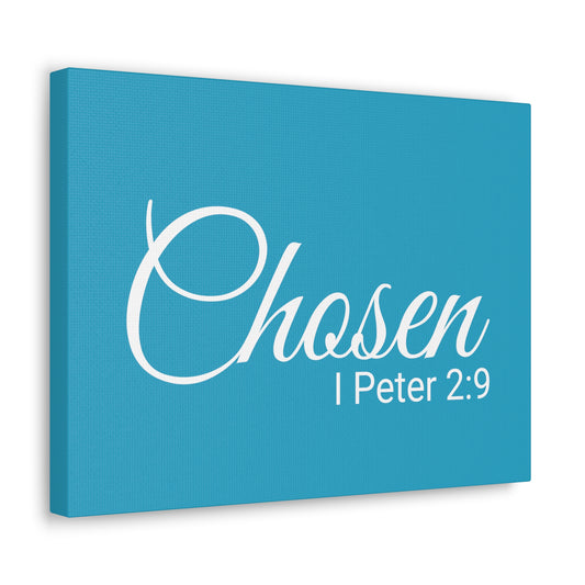 Christian Wall Art "Chosen" Verse I Peter 2:9 - Ready to Hang Unframed