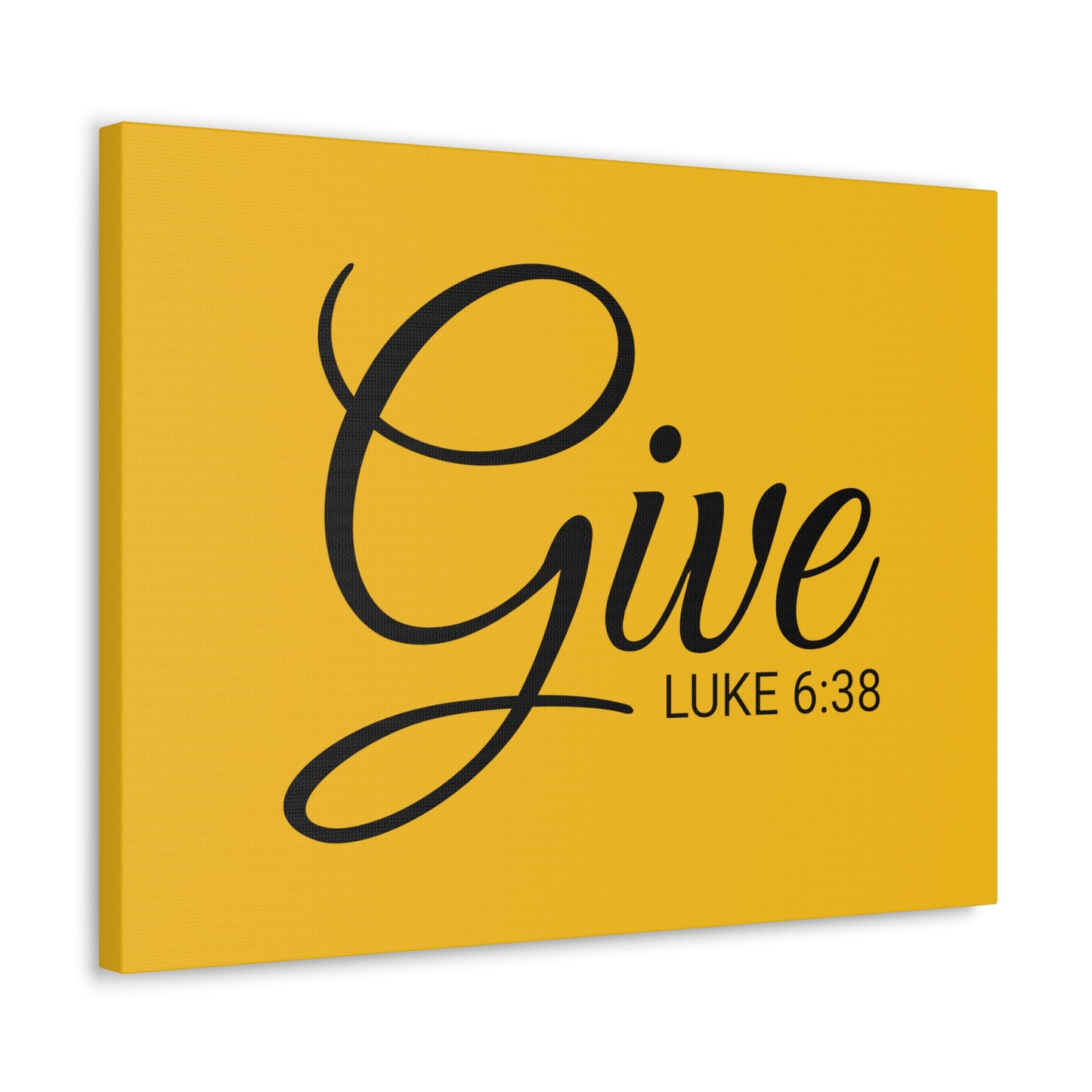 Christian Wall Art "Give" Verse Luke 6:38 Ready to Hang Unframed