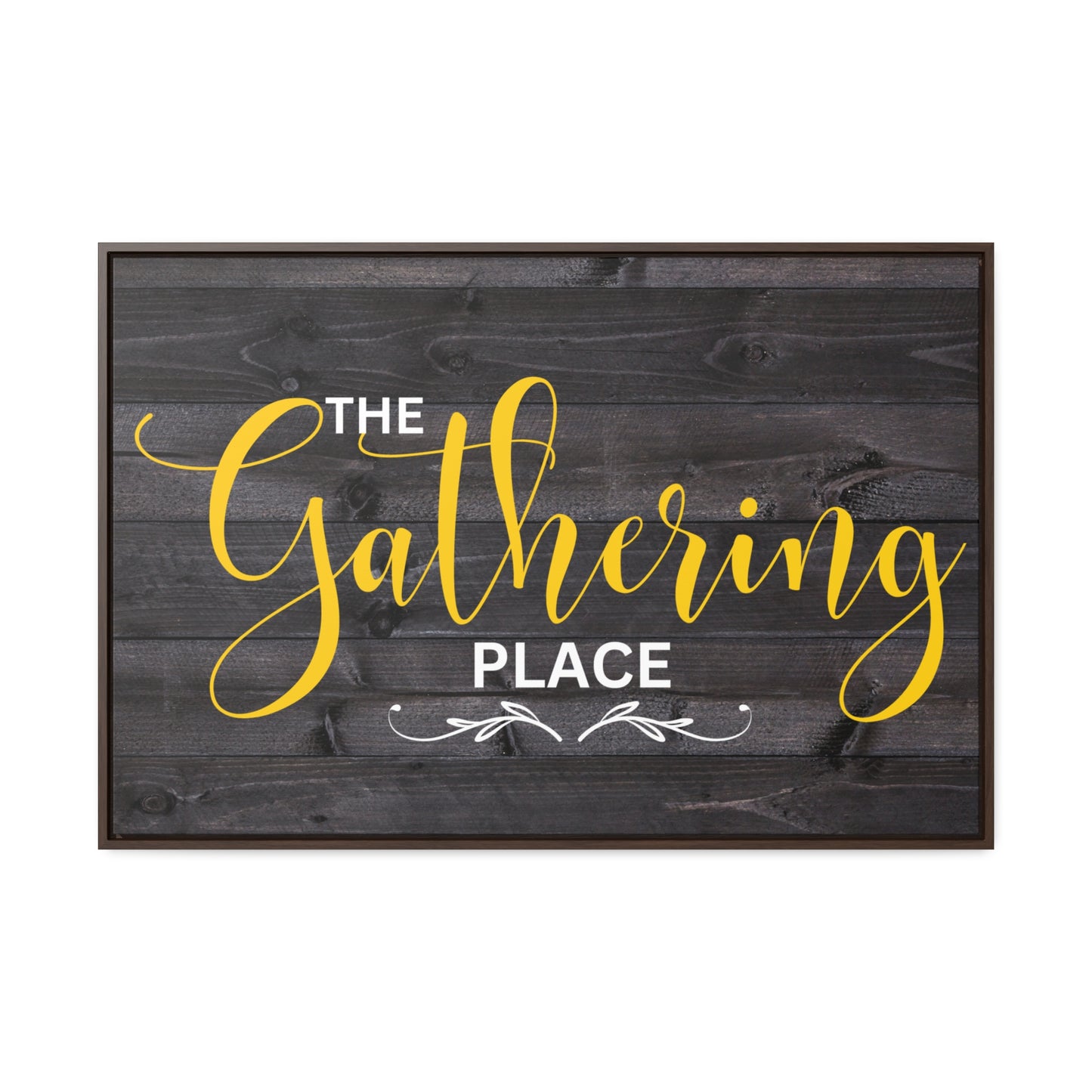 Christian Wall Art: The Gathering Place (Floating Frame)