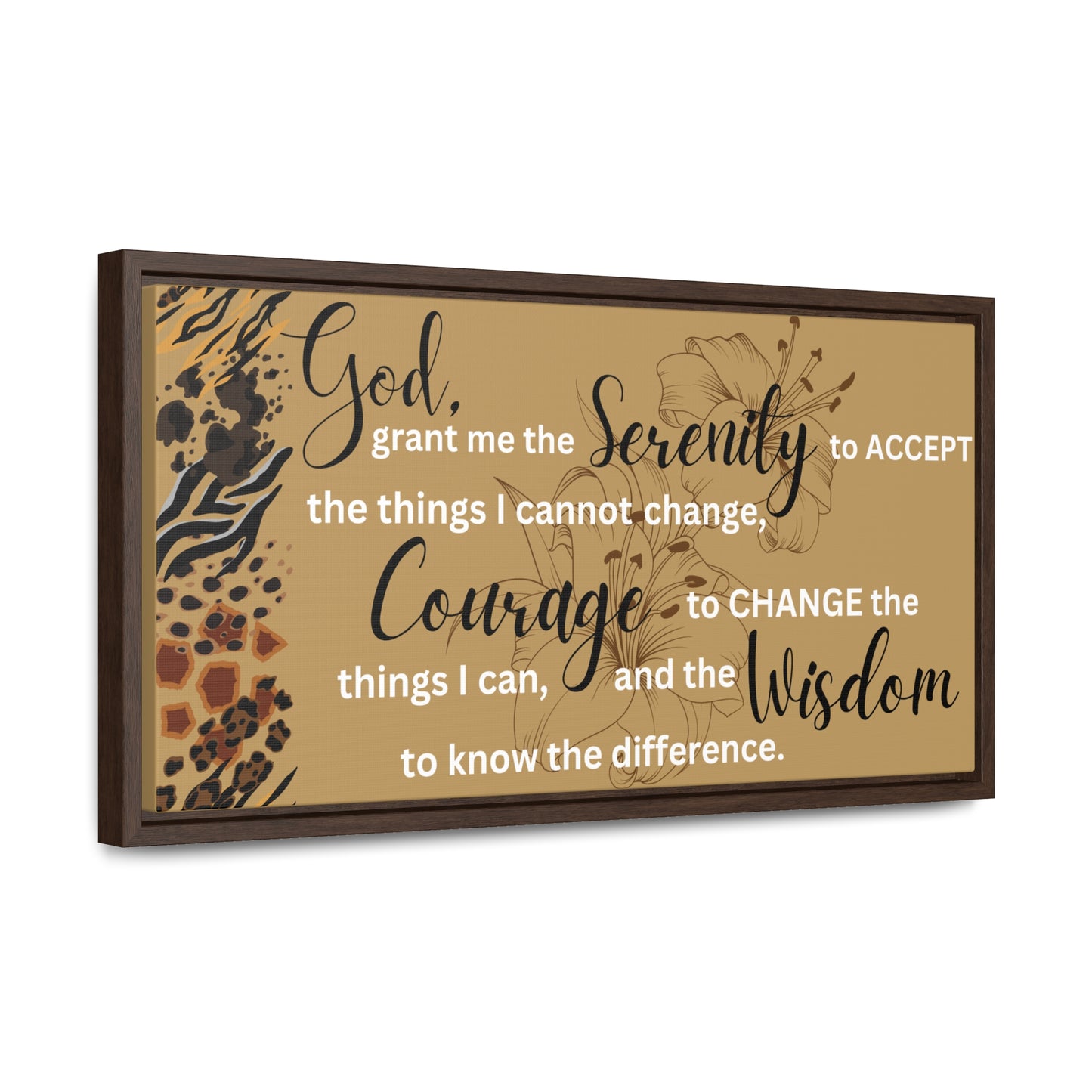 Christian Wall Art: Serenity Prayer (Floating Frame)