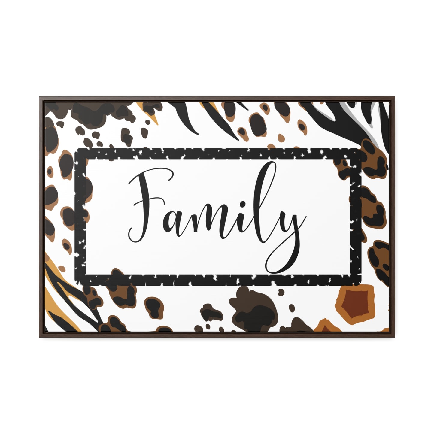 Christian Wall Art: Family (Floating Frame)