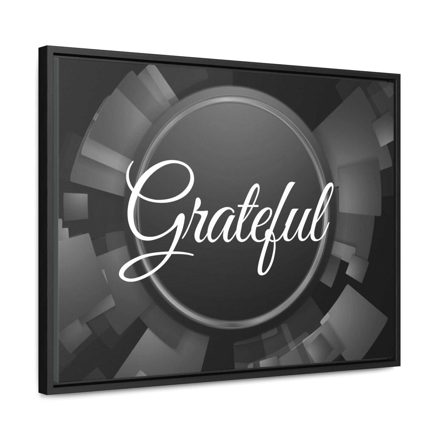 Christian Wall Art: Grateful (Floating Frame)