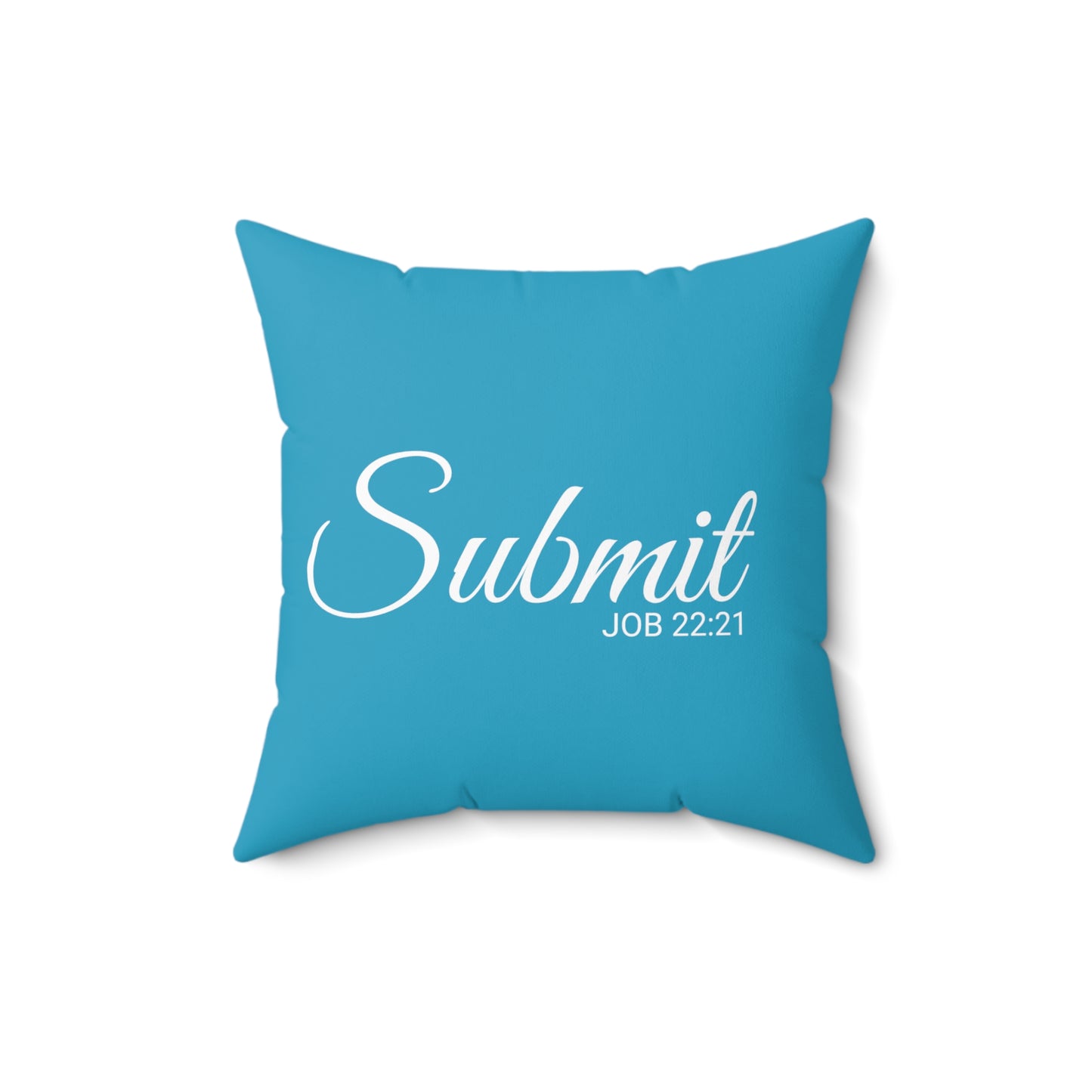 Scripture Submit Job 22:21 Bible Verse Throw Pillow