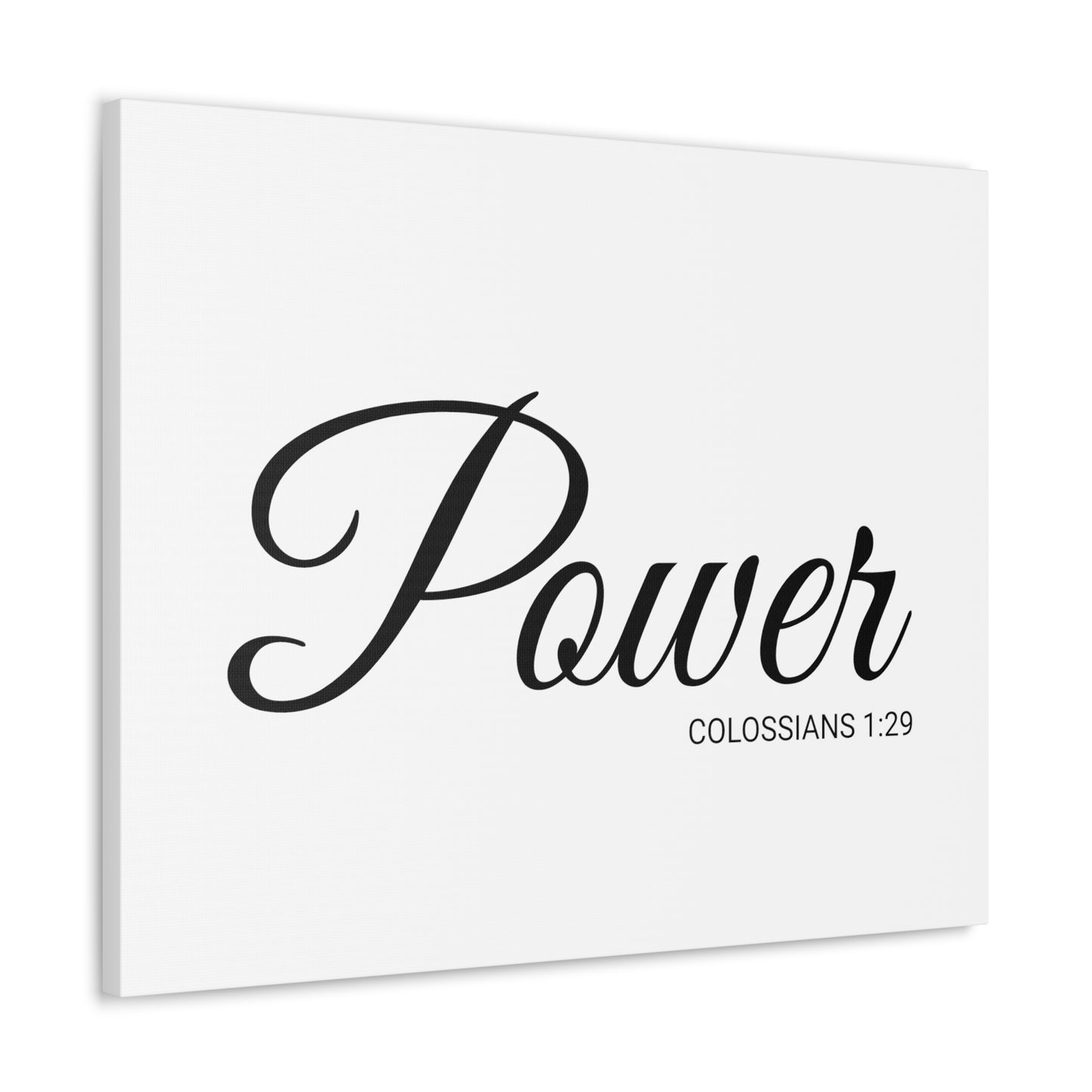 Christian Wall Art "Power" Verse Colossians 1:29 Ready to Hang Unframed