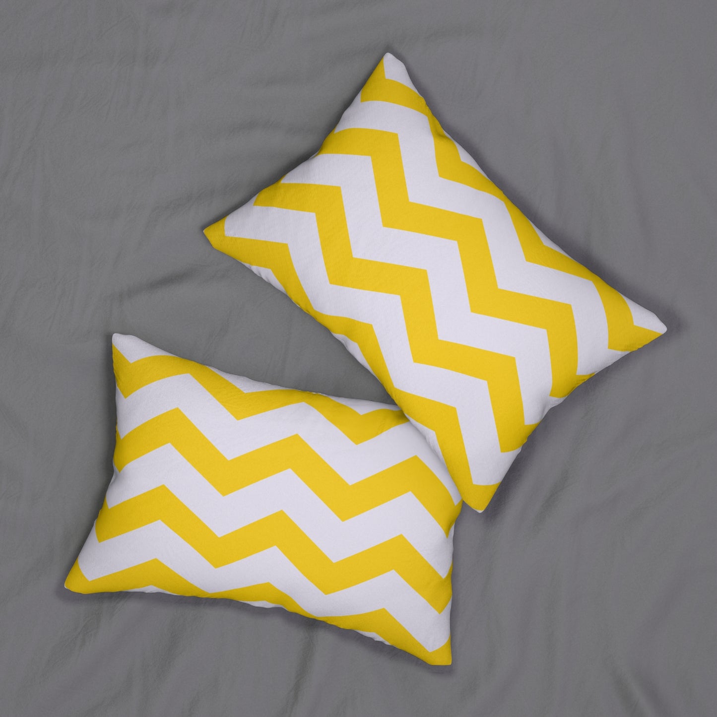 Chevron Yellow and White Accent Pillow