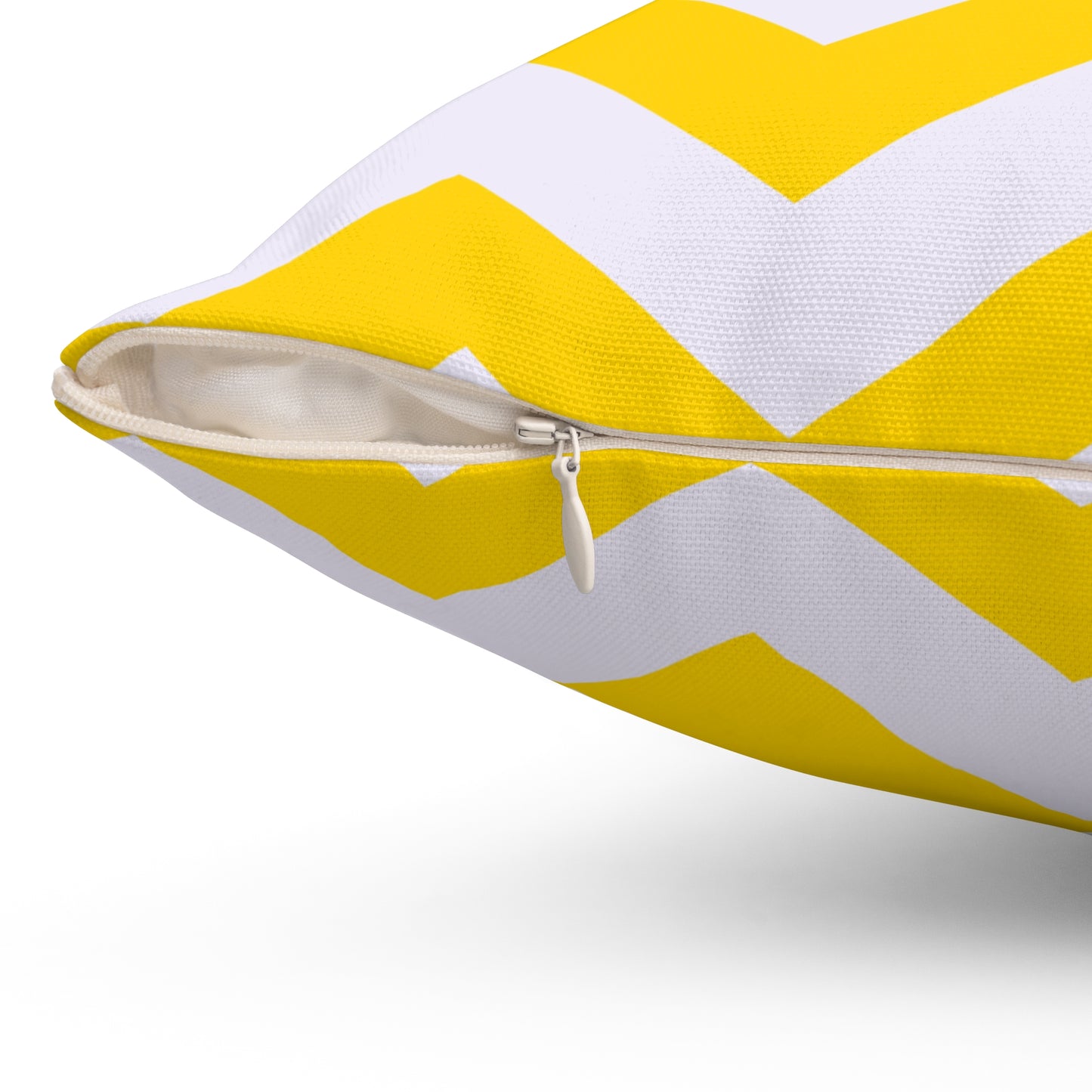 Chevron Yellow and White Throw Pillow