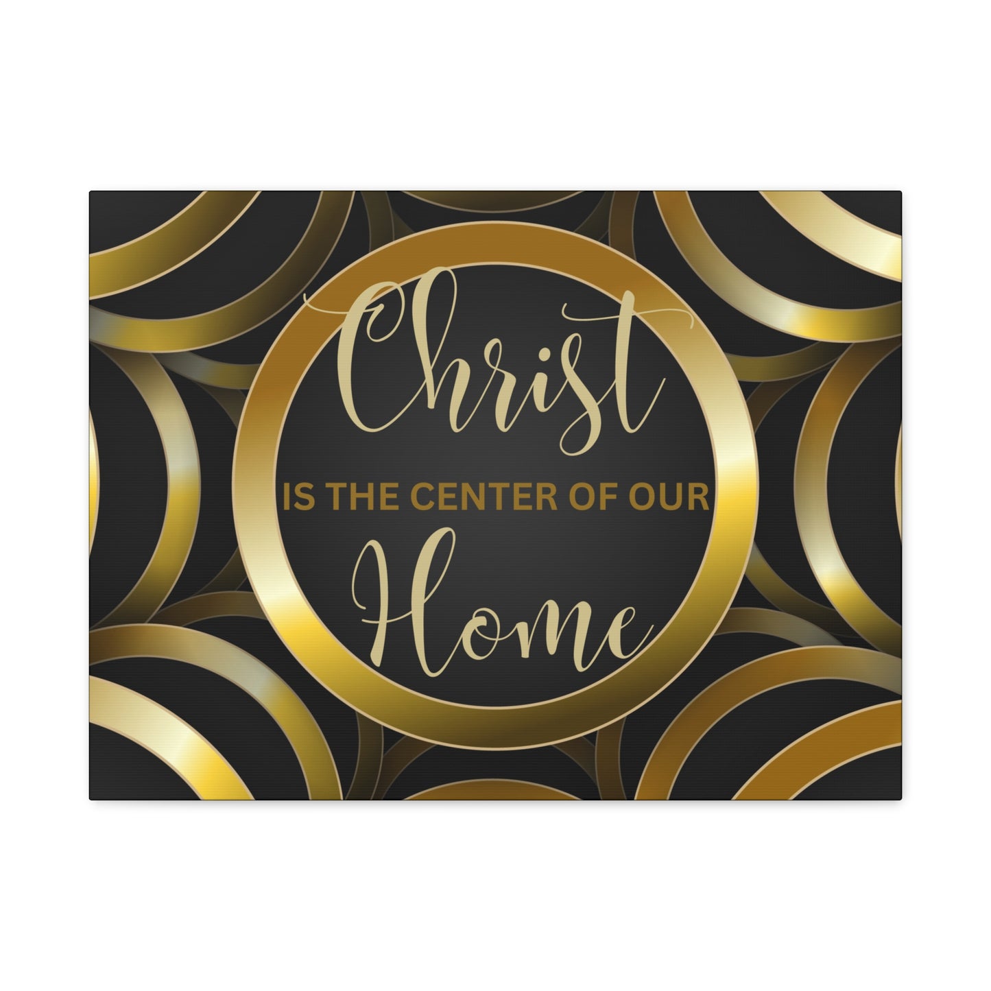 Christian Wall Art: Christ Is the Center of Our Home (Wood Frame Ready to Hang)