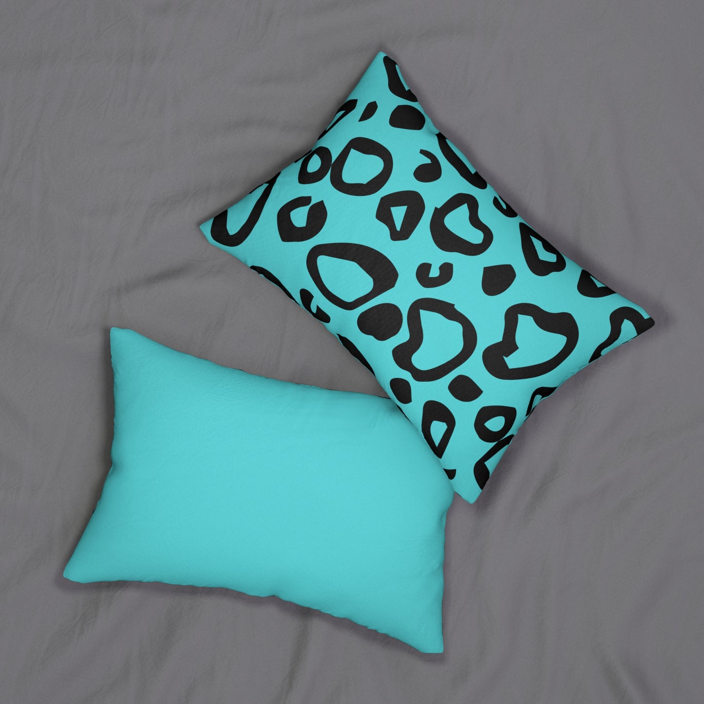 Leopard Print (Dual) Turquoise Accent Pillow