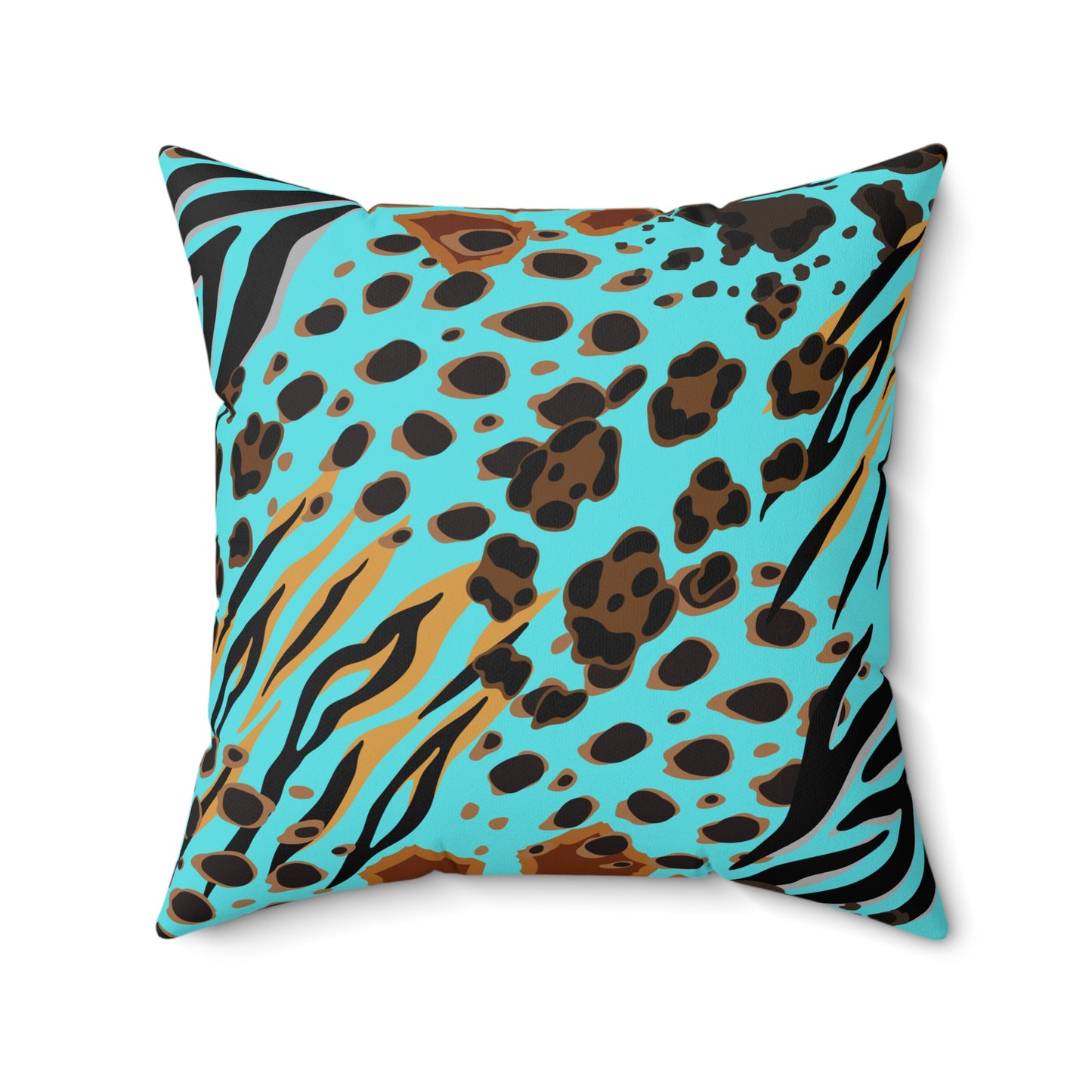 Animal Print Turquoise Pillow