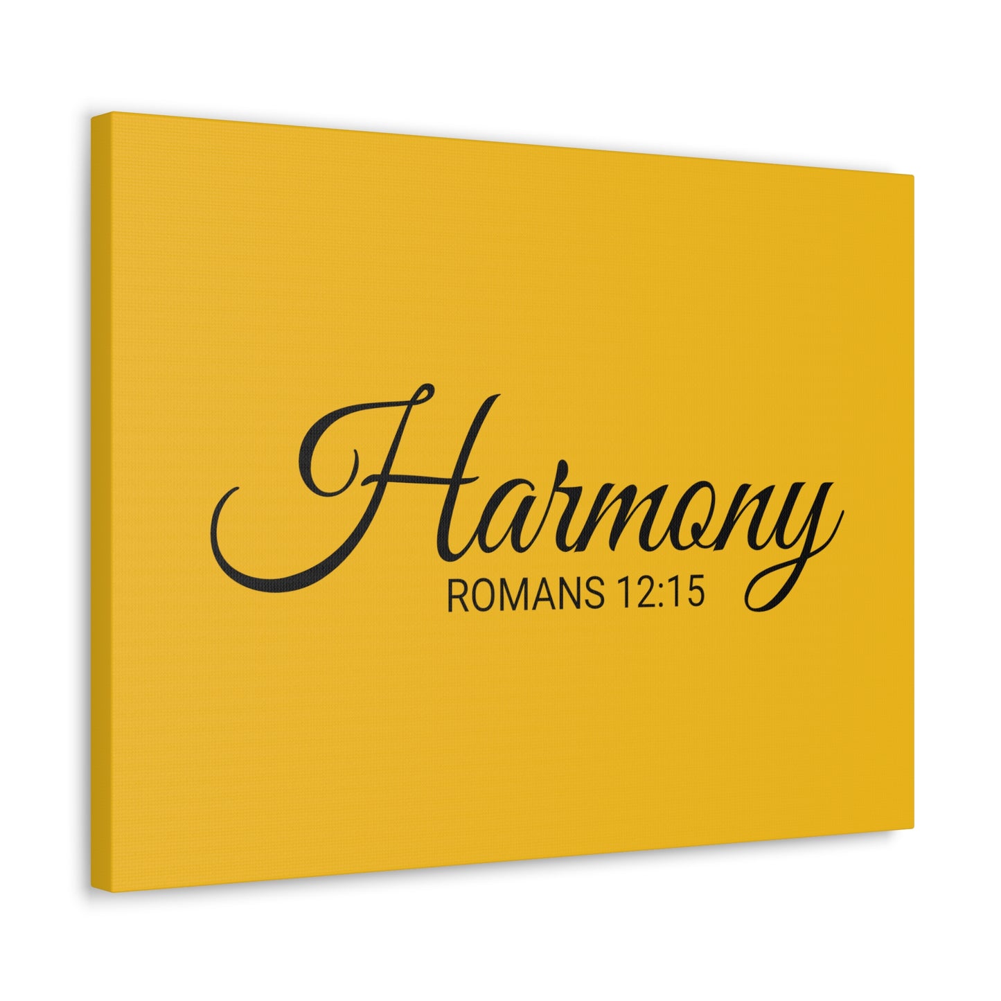 Christian Wall Art "Harmony" Verse Romans 12:15 Ready to Hang Unframed