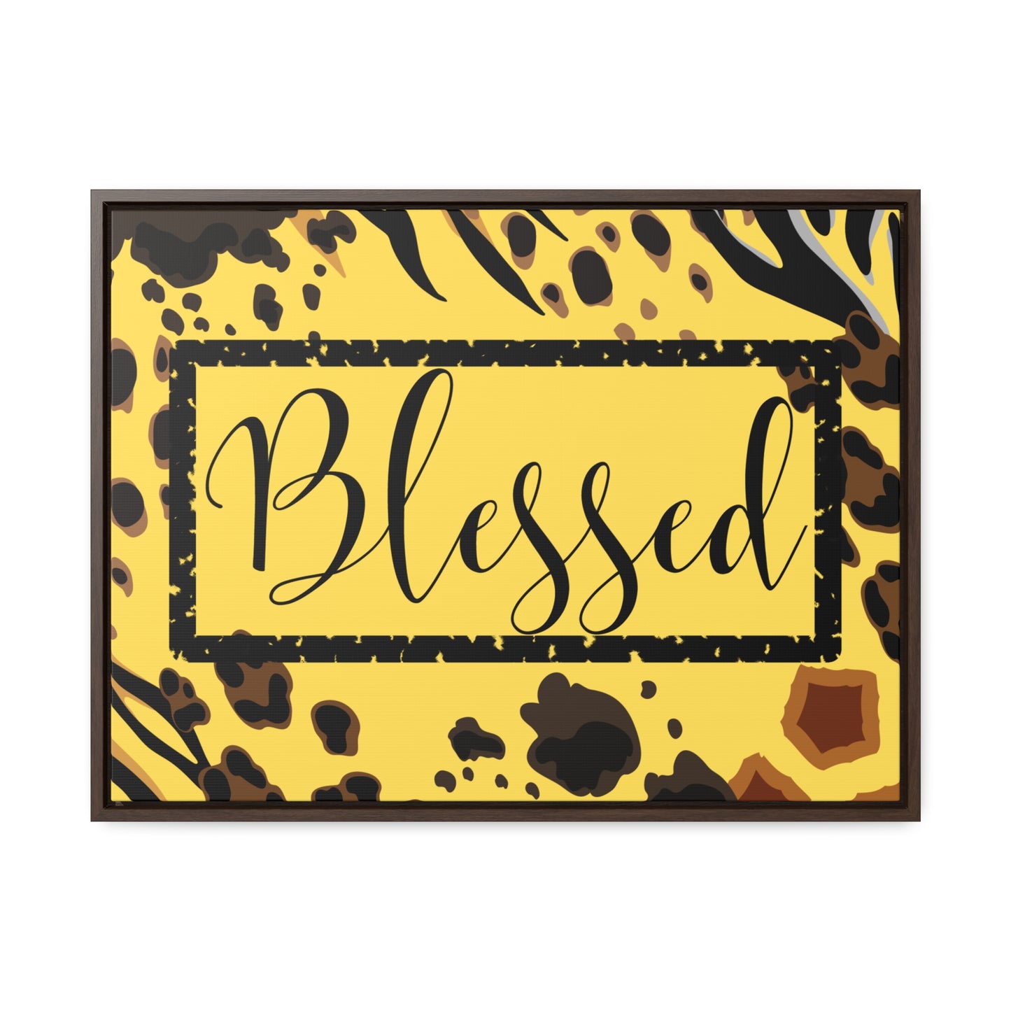 Christian Wall Art: Blessed (Floating Frame)