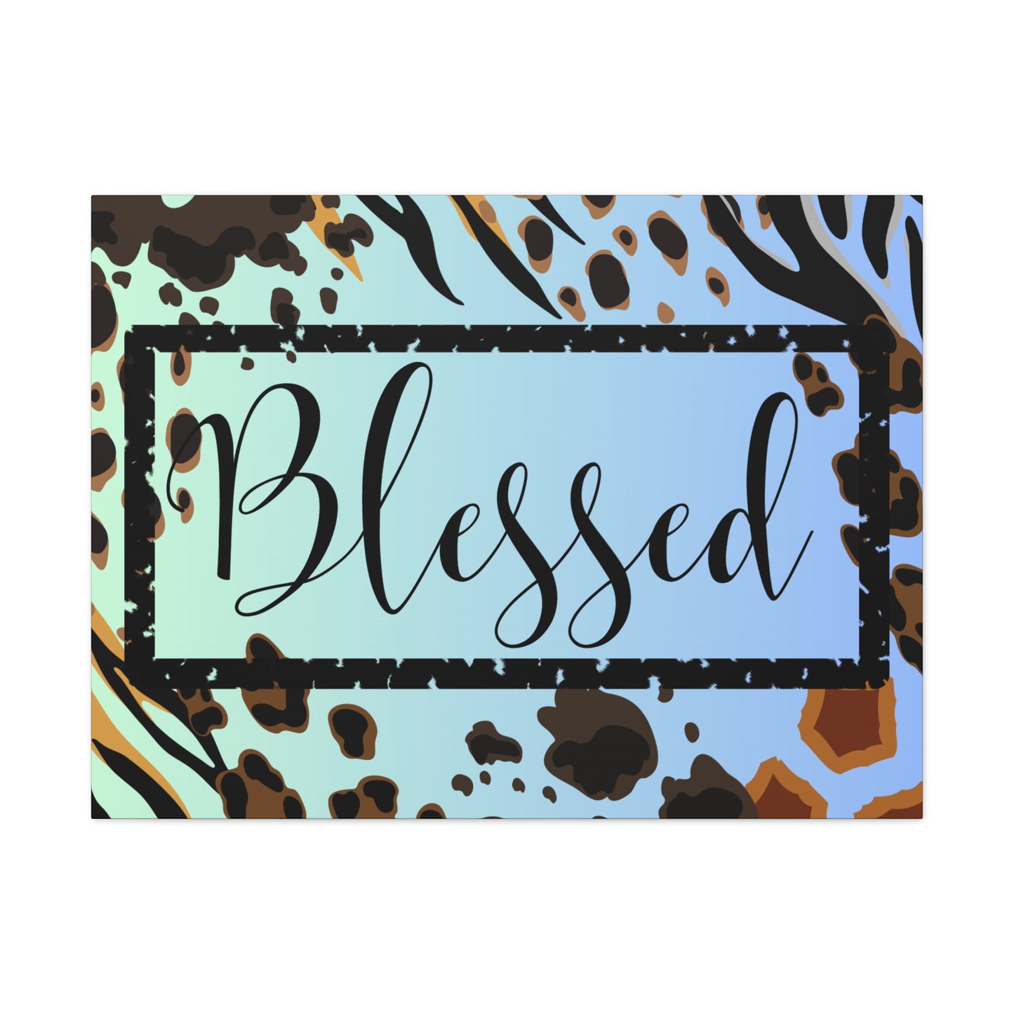 Christian Wall Art: Blessed (Wood Frame Ready to Hang)