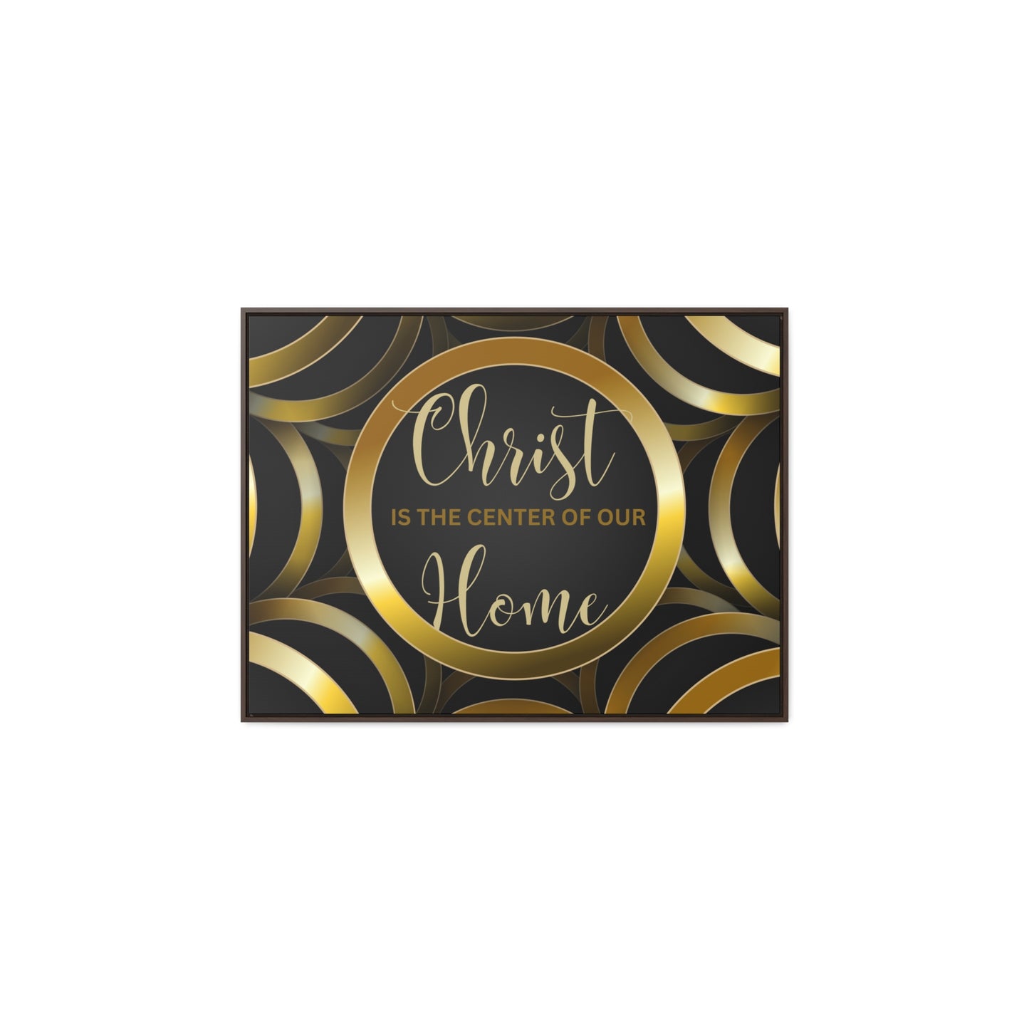 Christian Wall Art: Christ Is the Center of Our Home (Floating Frame)