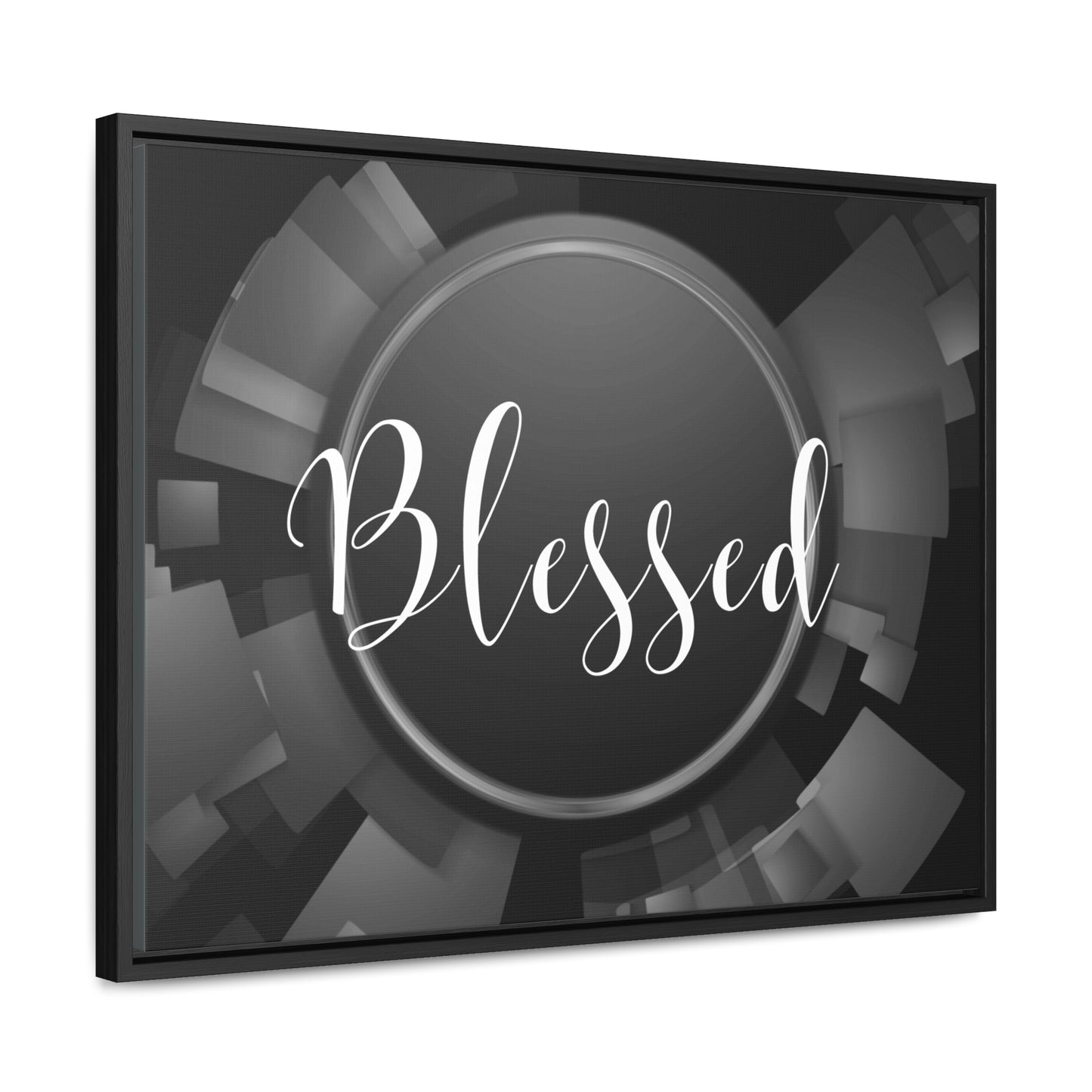 Christian Wall Art: Blessed (Floating Frame)