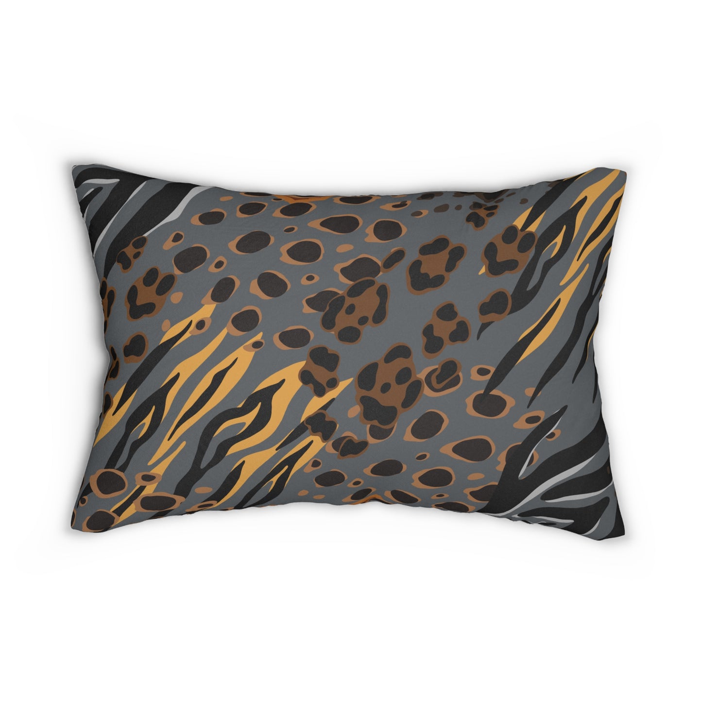 Animal Print Gray Accent Pillow