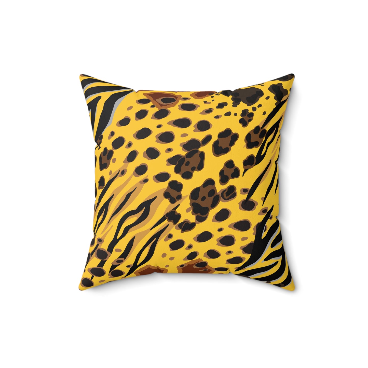 Animal Print Gold Throw Pillow