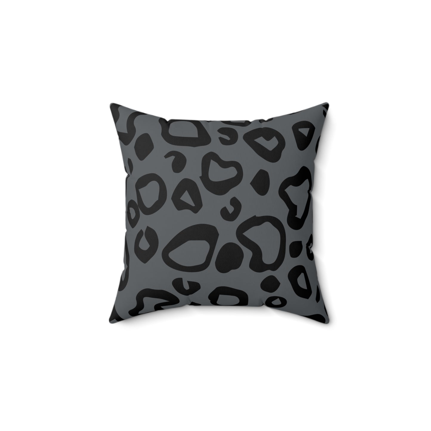 Leopard Print Gray Throw Pillow