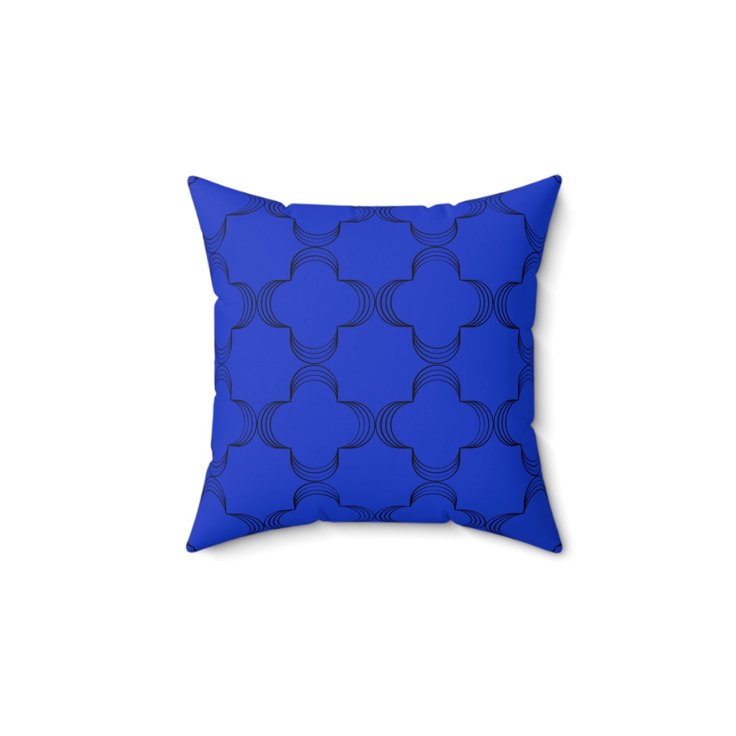 Geometric Cobalt Blue (Matching The Gathering Place) Throw Pillow