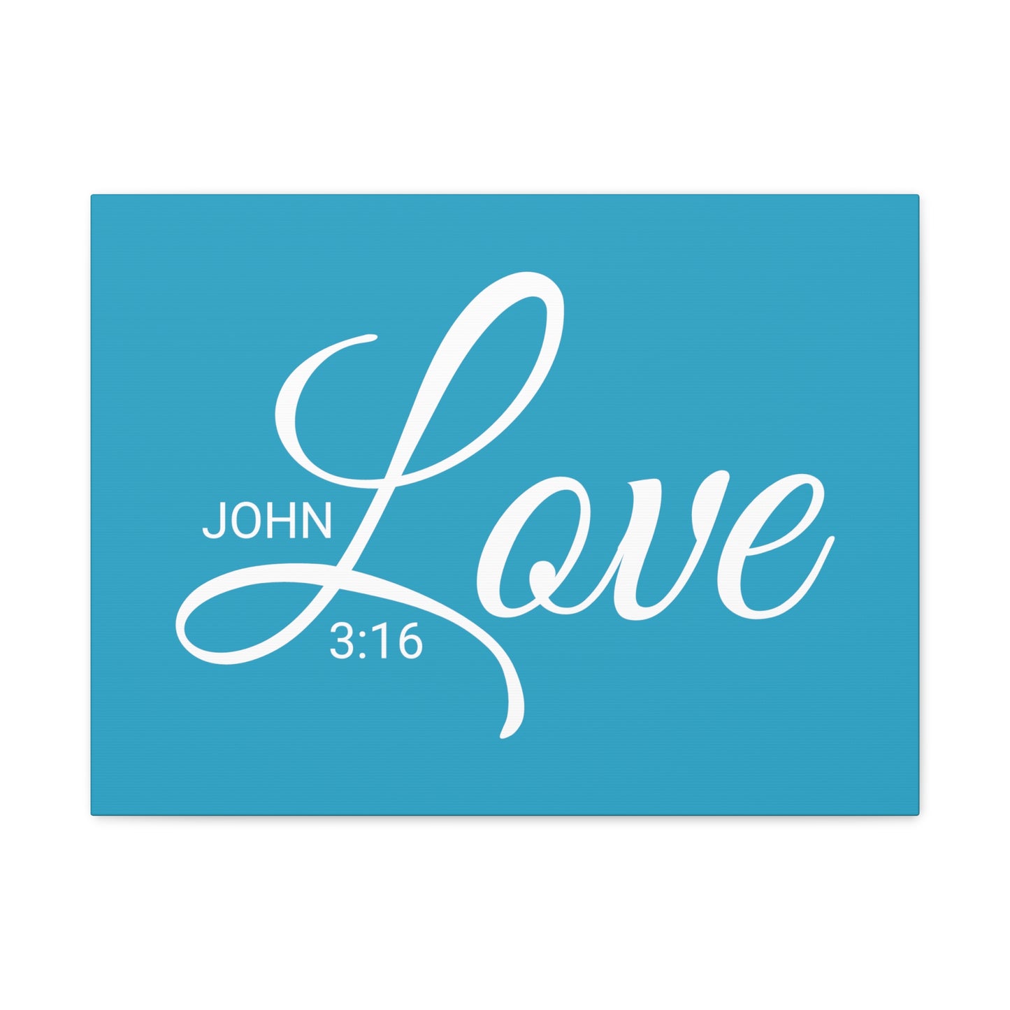 Christian Wall Art "Love" Verse John 3:16 Ready to Hang Unframed