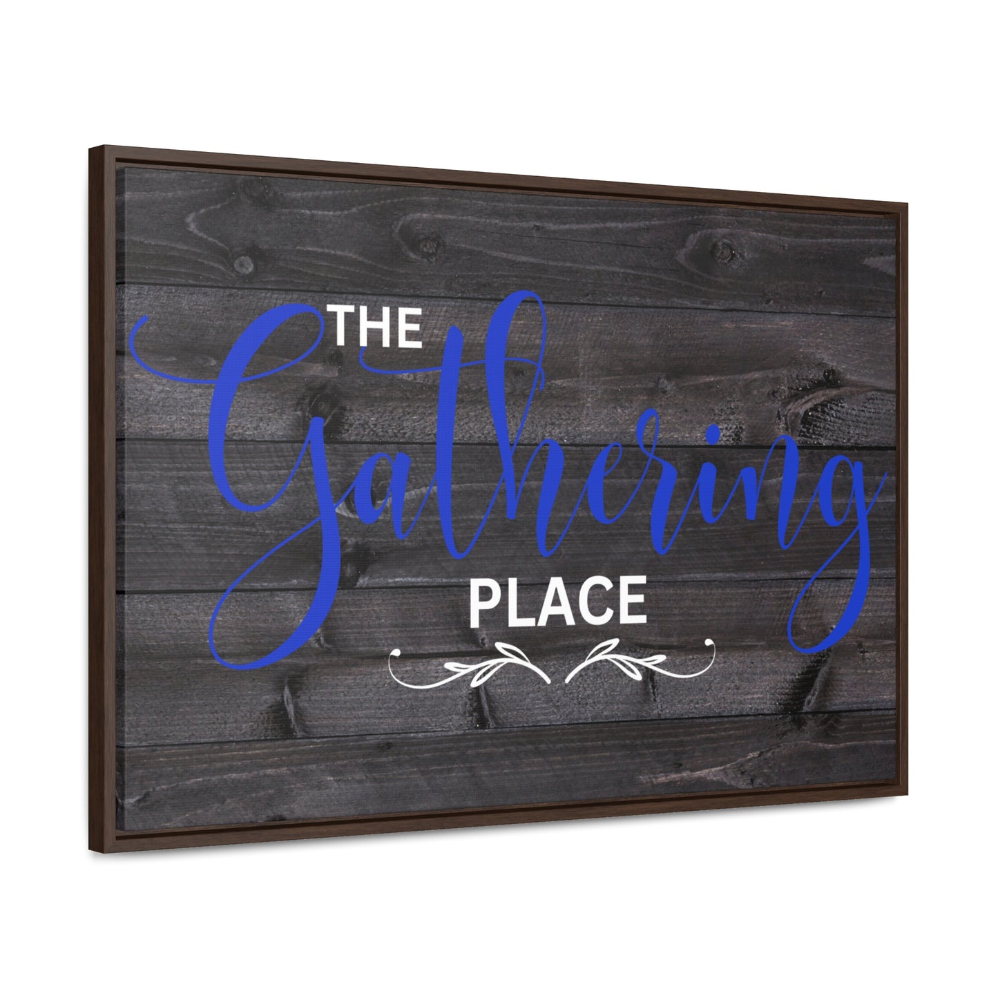 Christian Wall Art: The Gathering Place (Floating Frame)