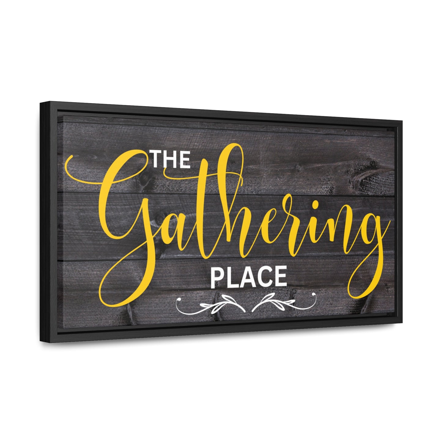 Christian Wall Art: The Gathering Place (Floating Frame)