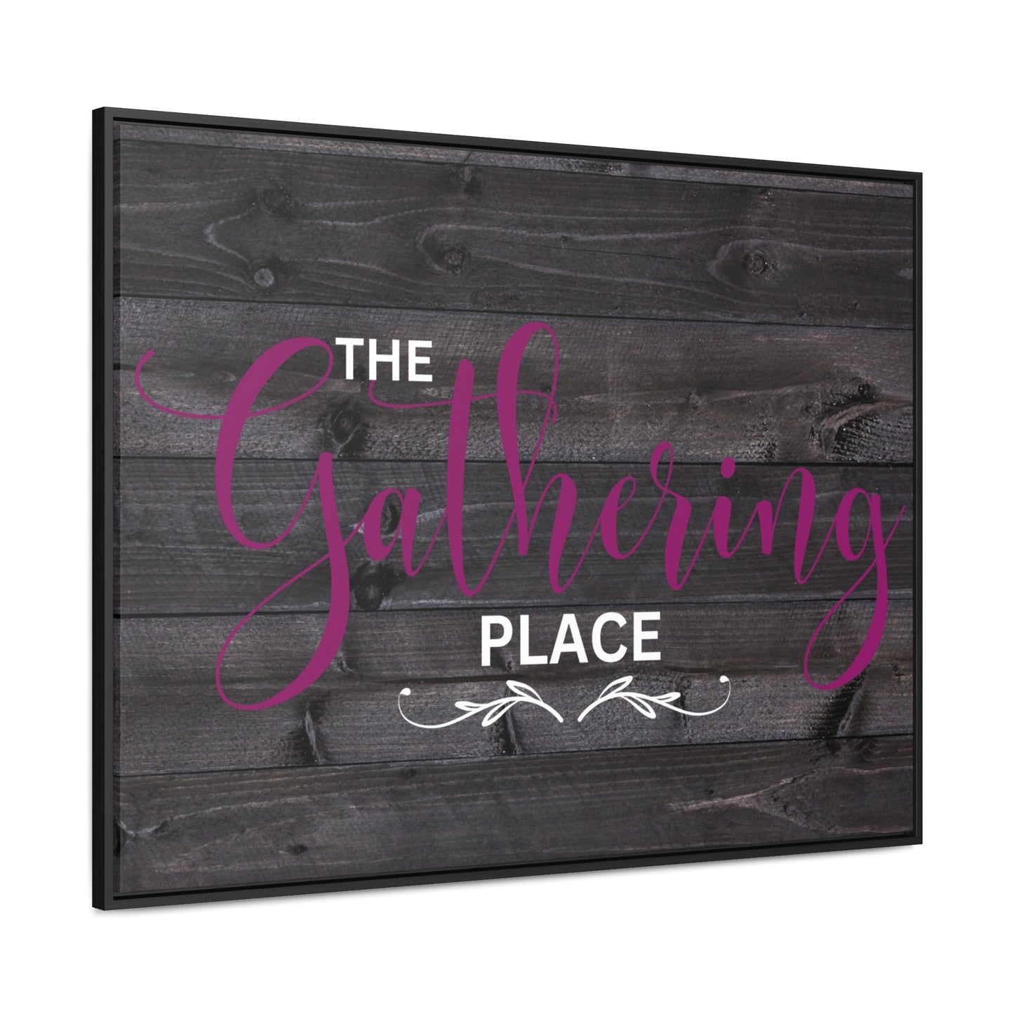 Christian Wall Art: The Gathering Place (Floating Frame)