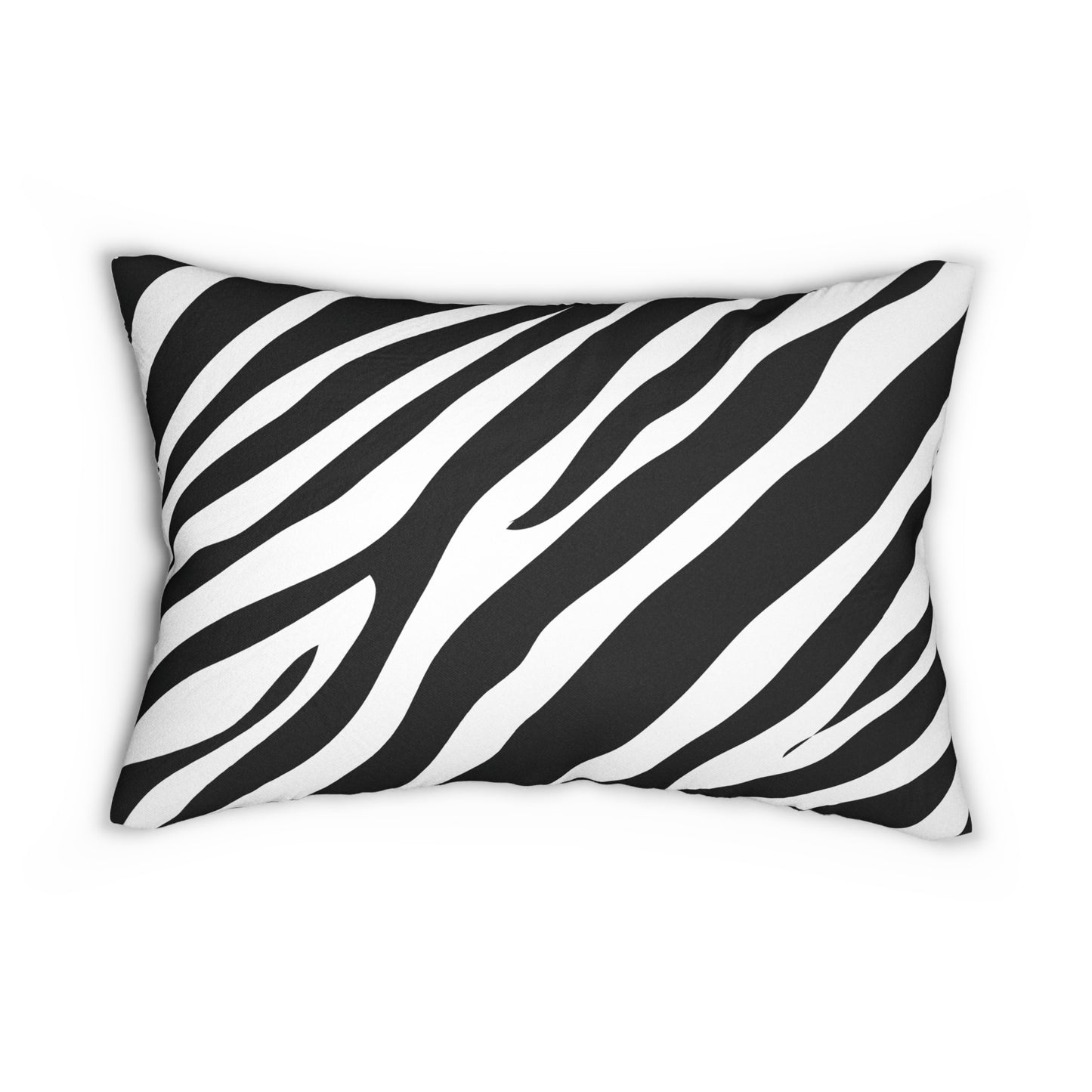 Zebra Print White Accent Pillow