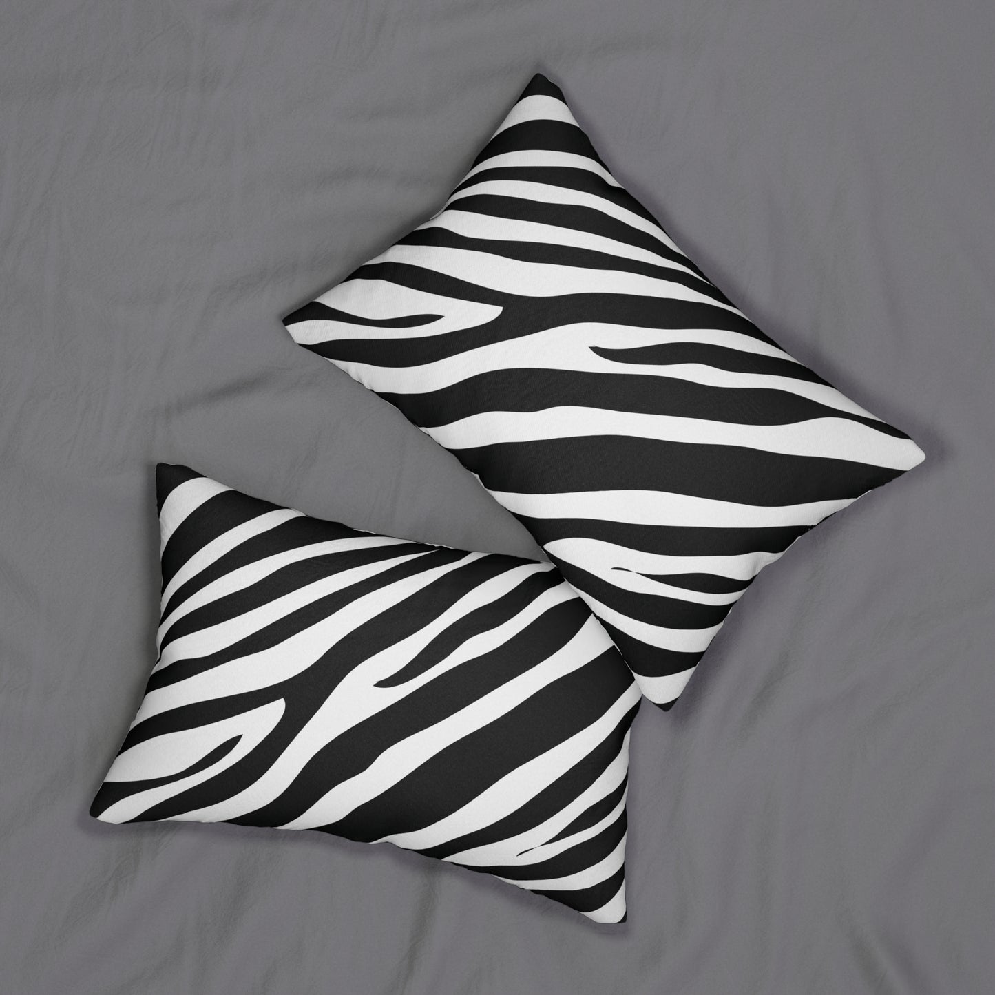 Zebra Print White Accent Pillow