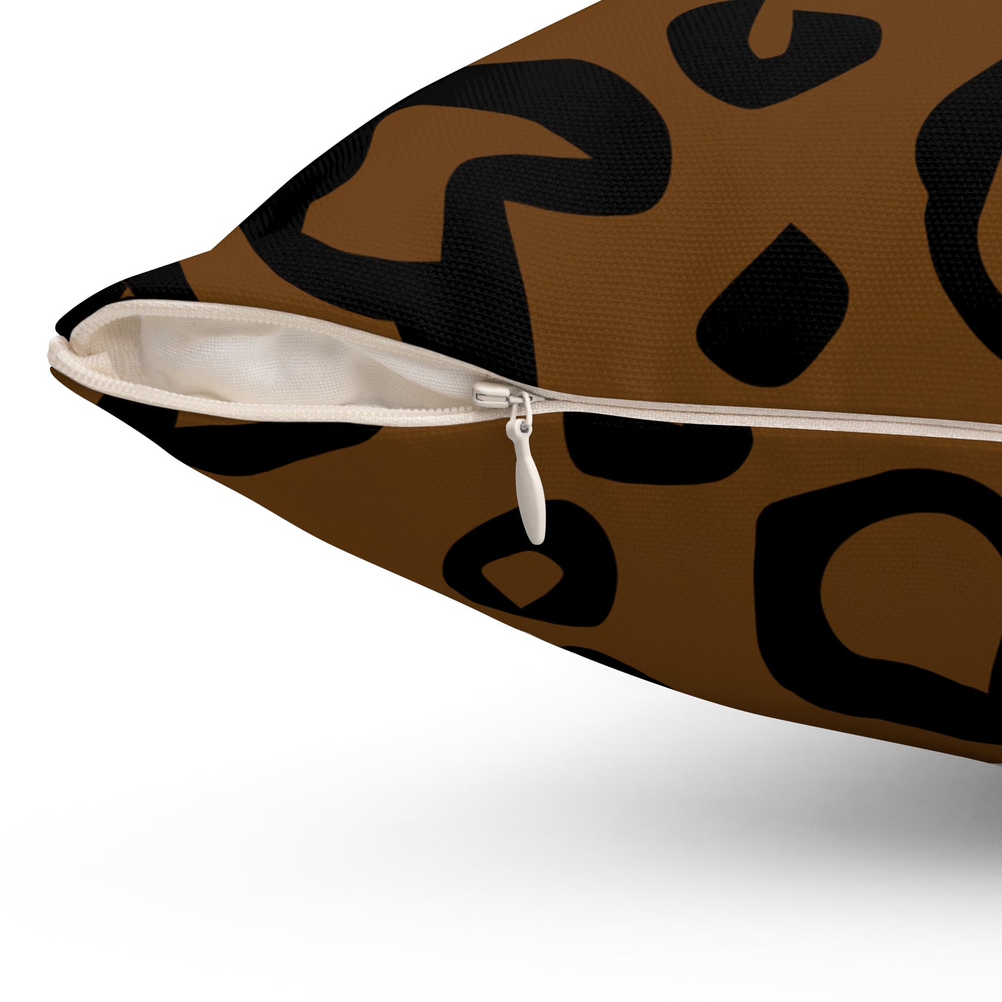 Leopard Print Brown Throw Pillow