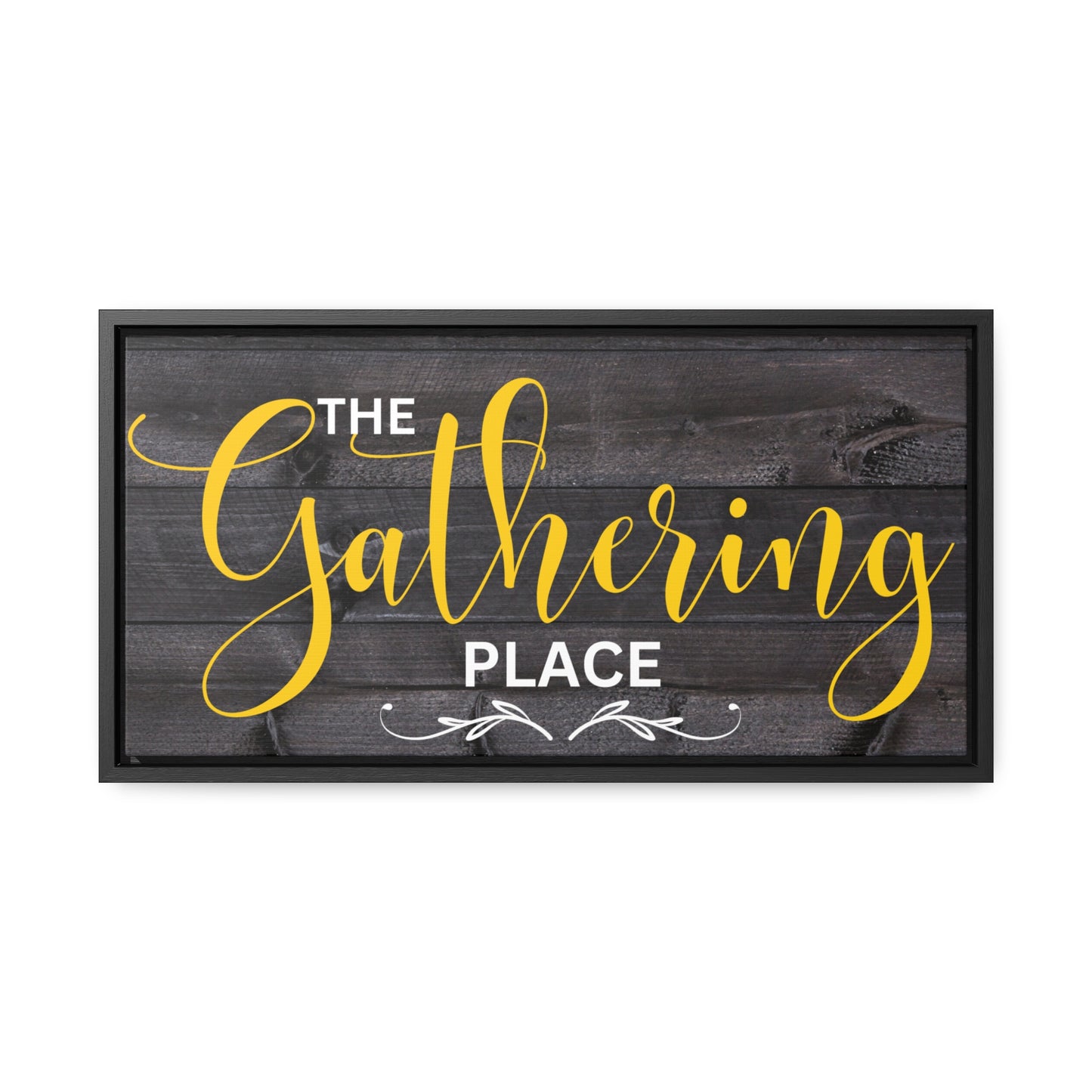 Christian Wall Art: The Gathering Place (Floating Frame)